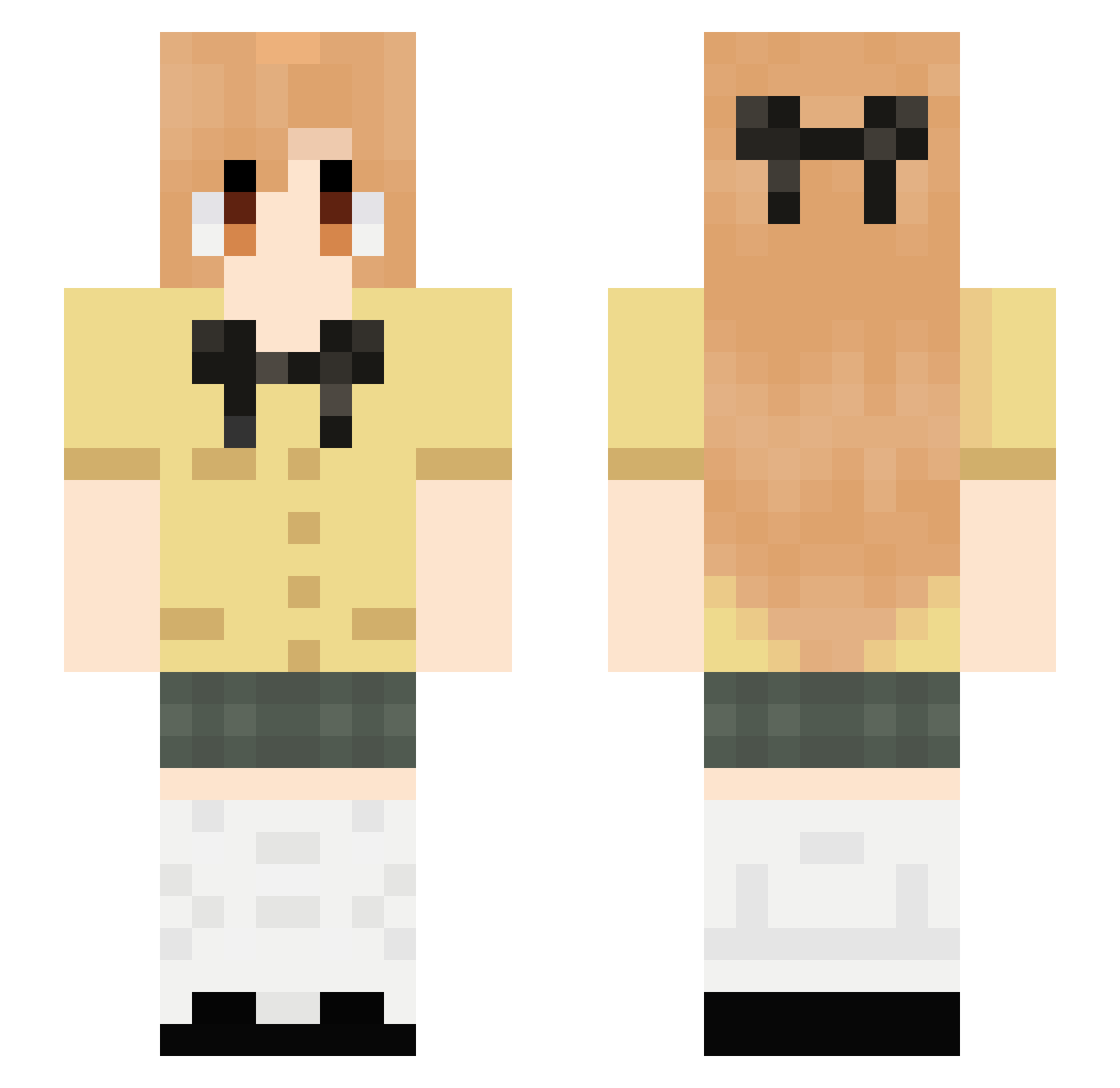 shipetiao Minecraft skin, front and back view