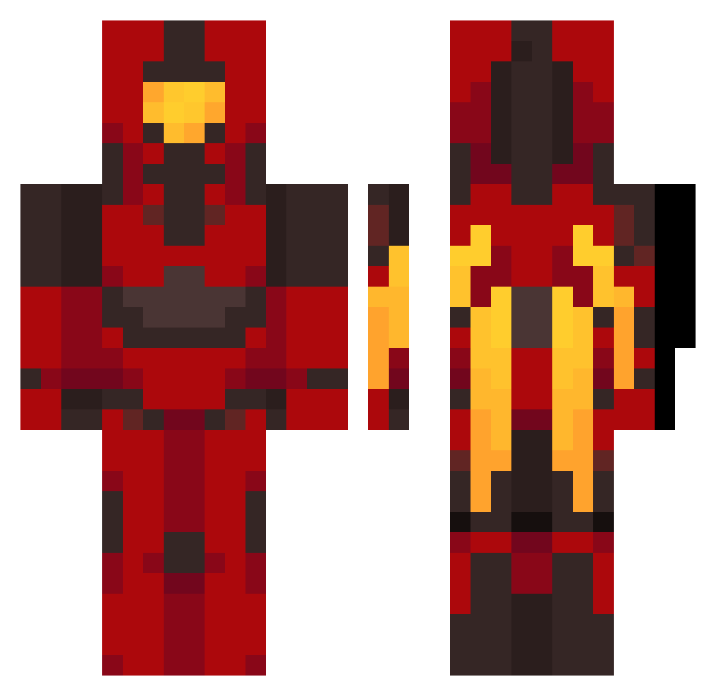 cheeseknees3 Minecraft skin, front and back view
