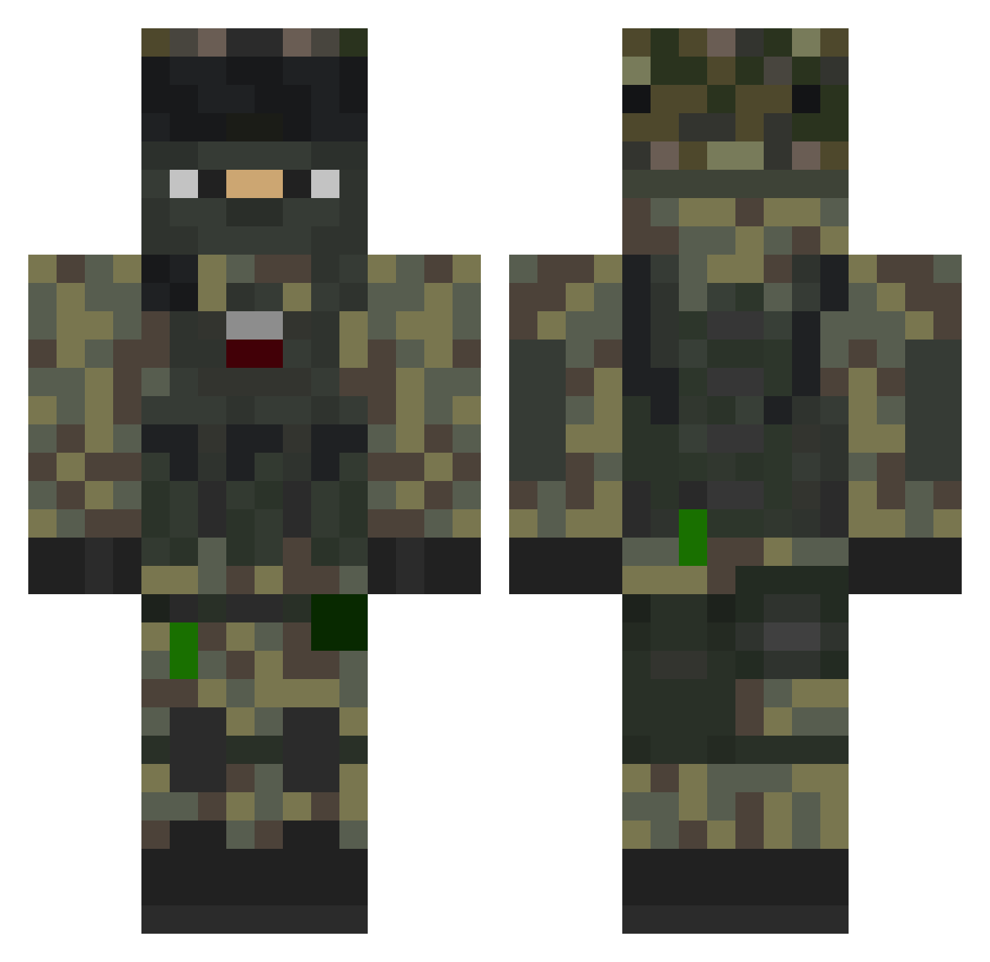 mendirek1944 Minecraft skin, front and back view