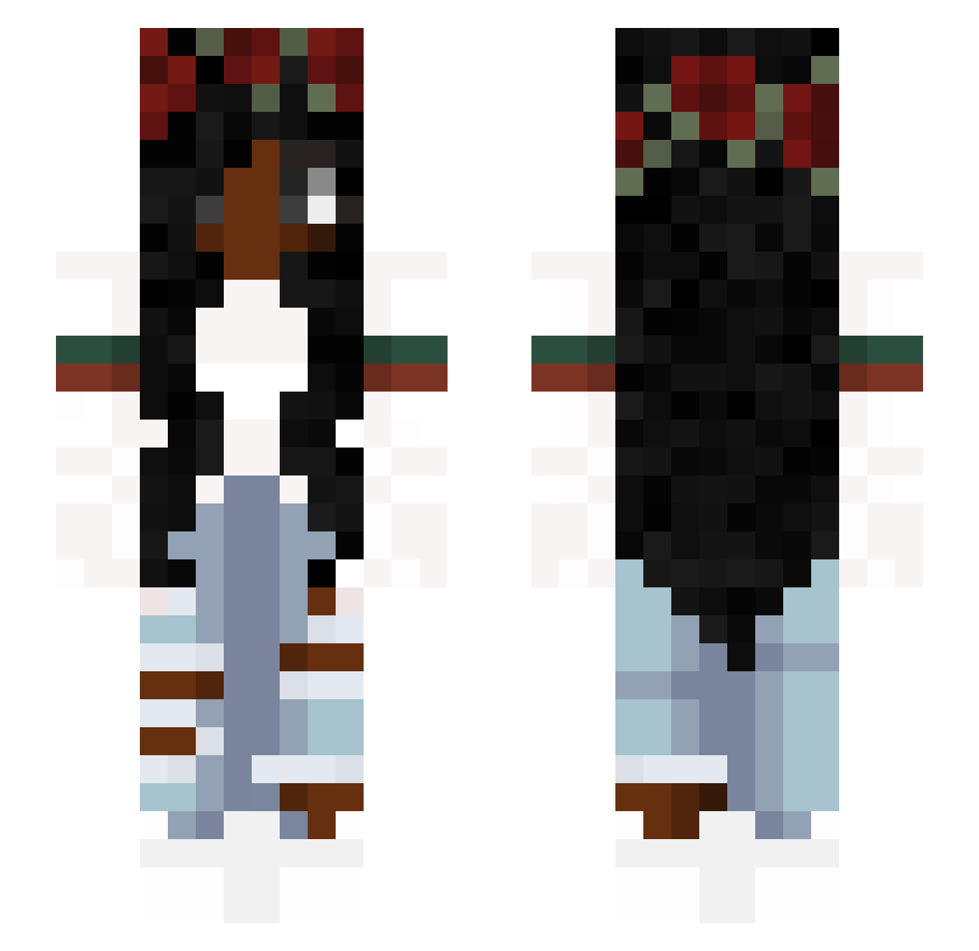 Cheri Minecraft skin, front and back view