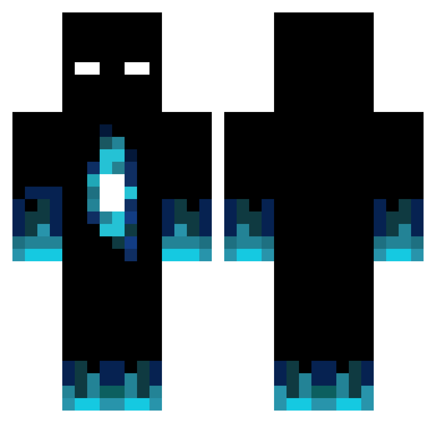 Warden1_ Minecraft skin, front and back view