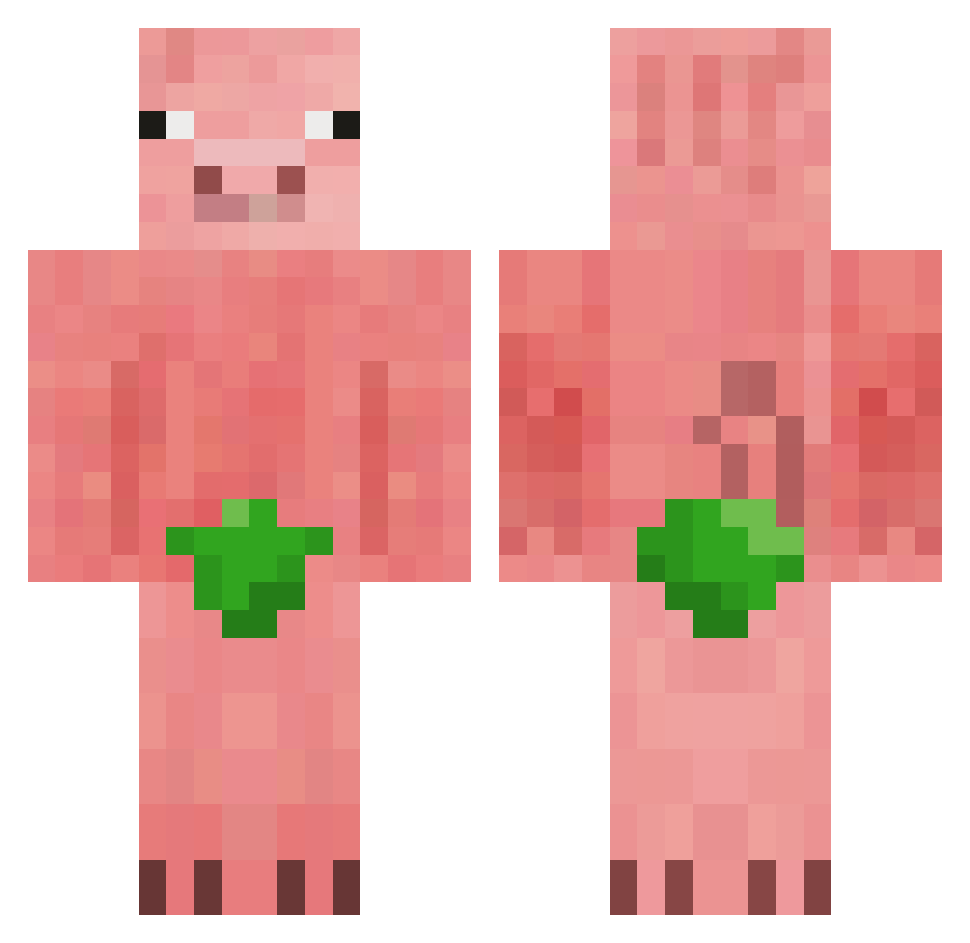 rundje Minecraft skin, front and back view