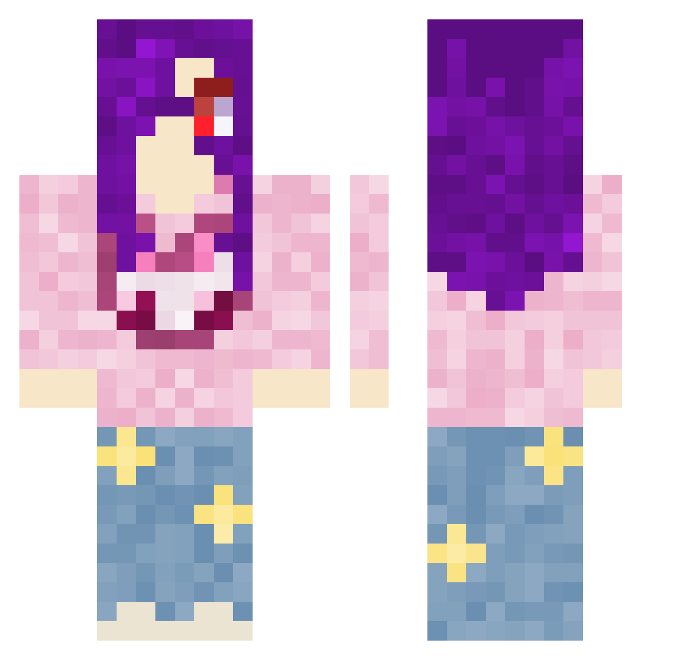 SorenThoren Minecraft skin, front and back view