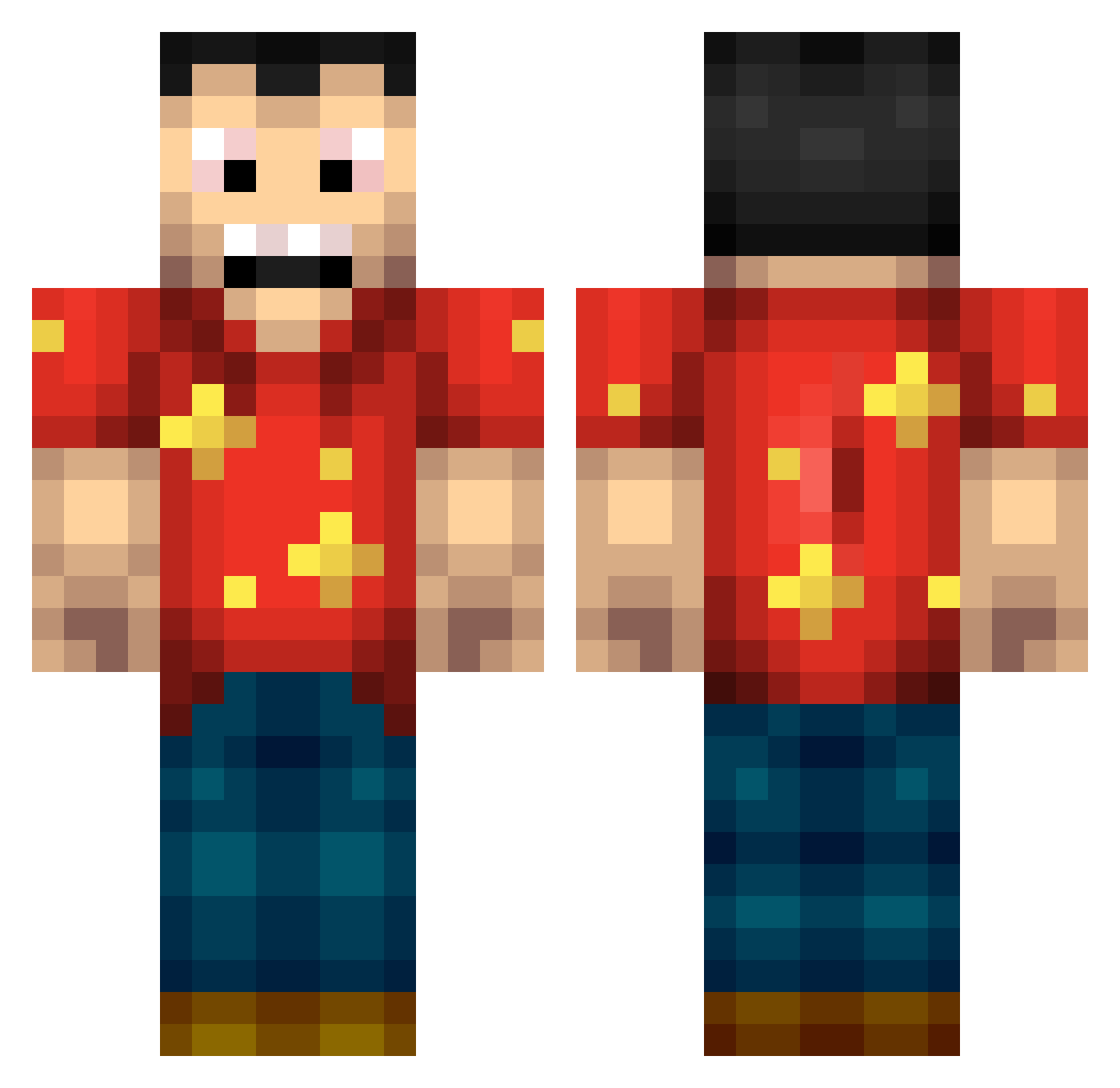SmegGoblin Minecraft skin, front and back view