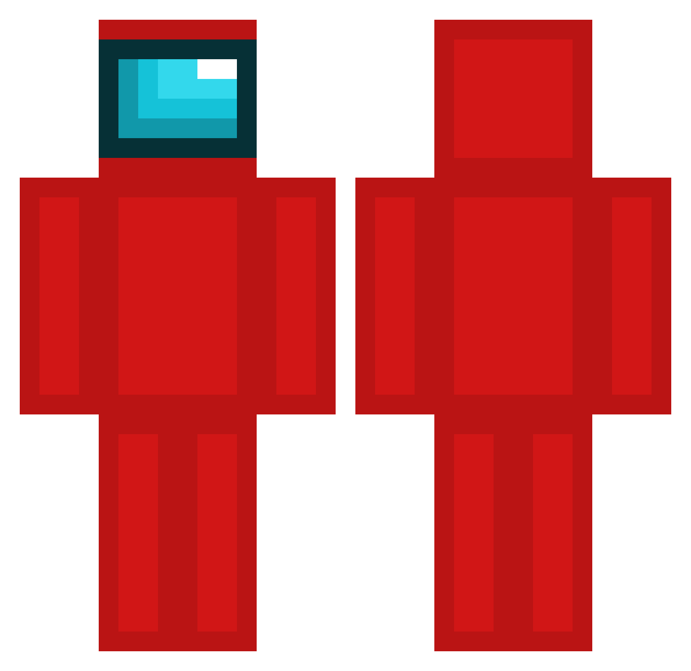 Wotttt Minecraft skin, front and back view