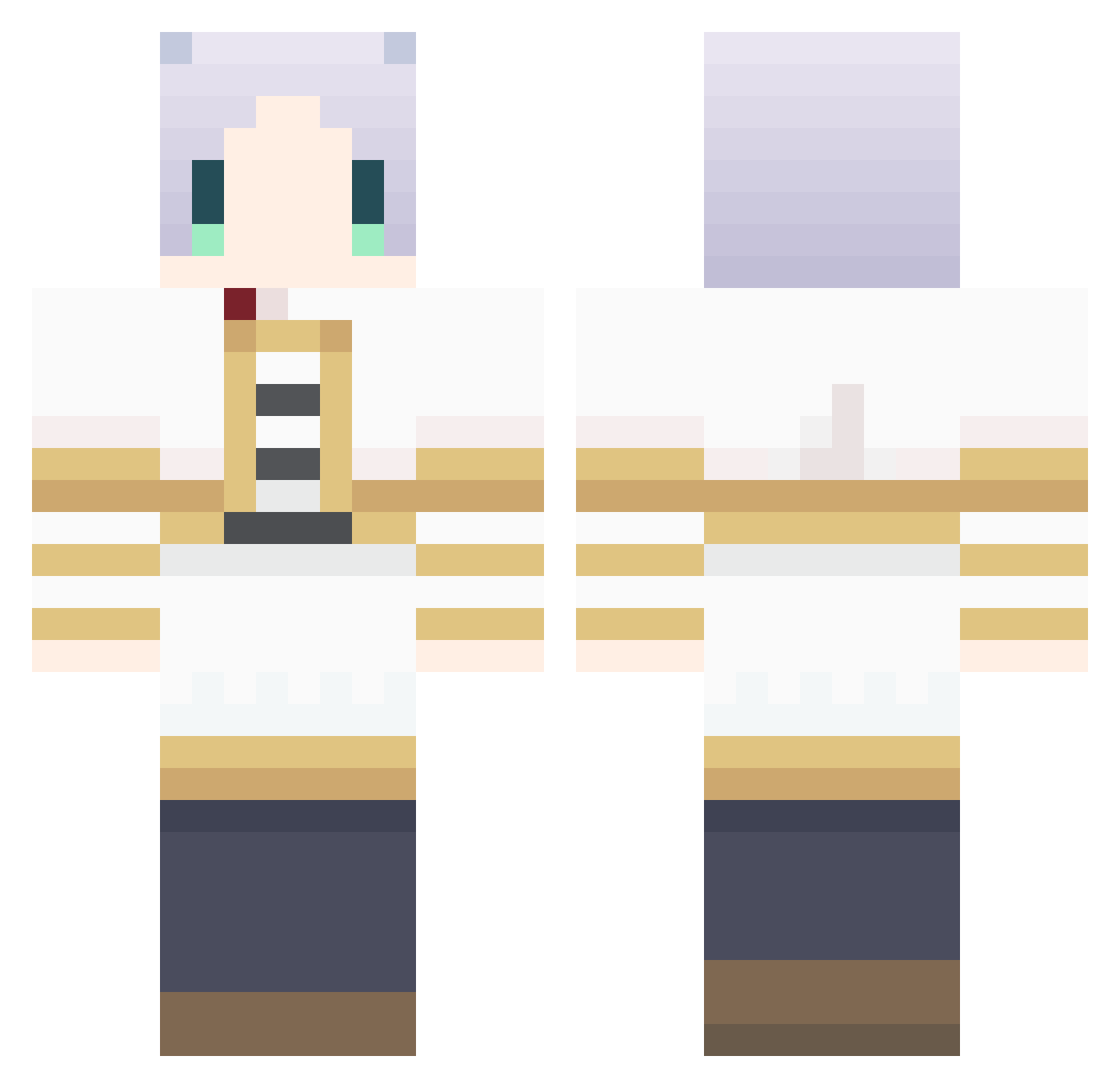mikmoo3 Minecraft skin, front and back view