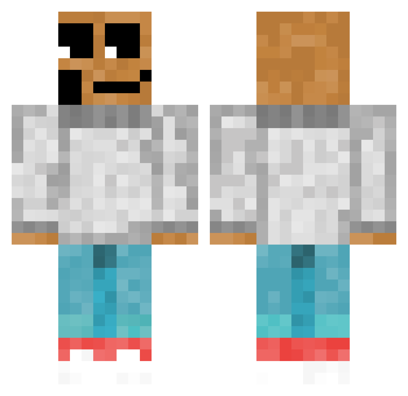 ChillyGay Minecraft skin, front and back view