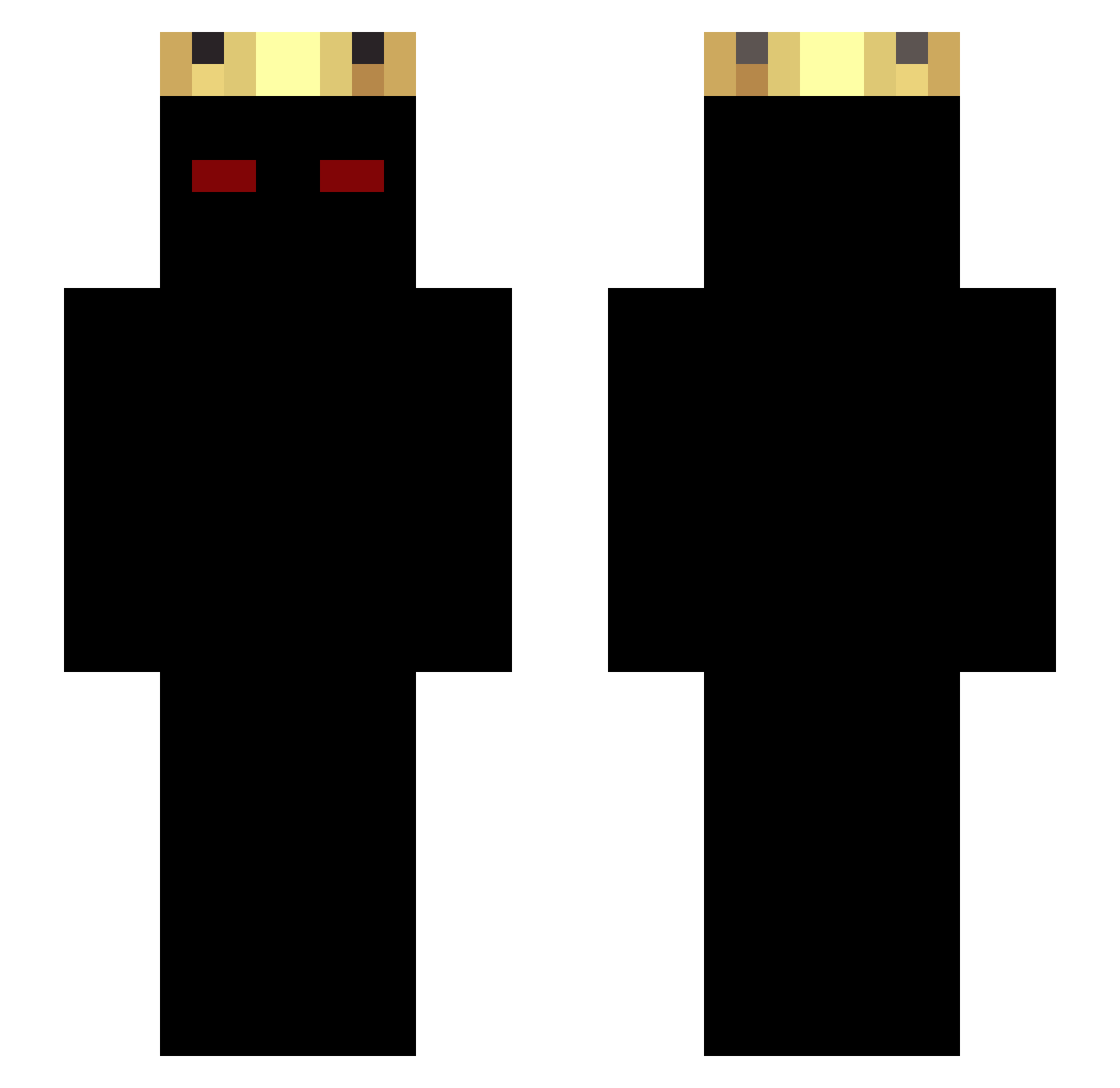 0pti0 Minecraft skin, front and back view