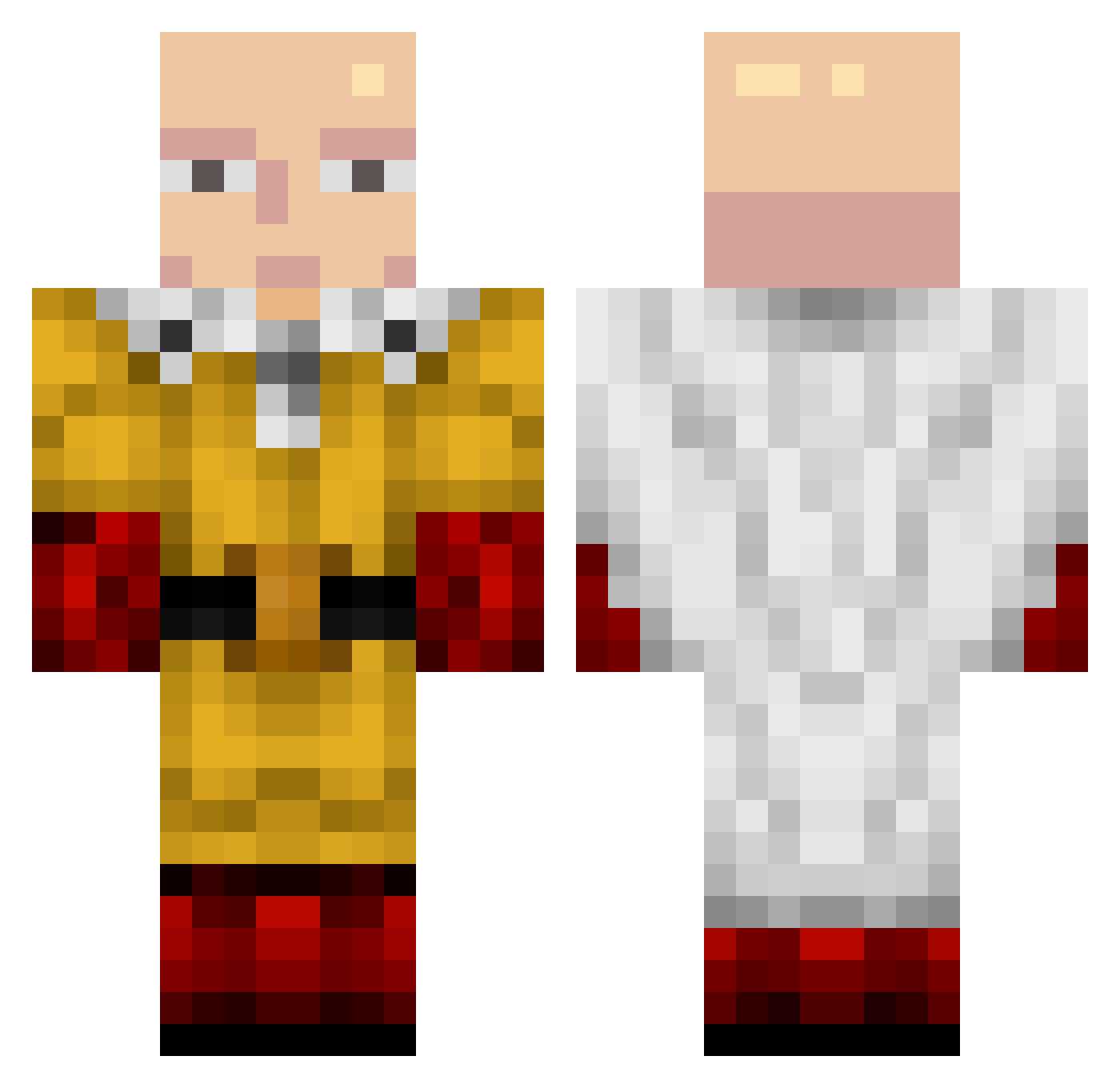 Yokokuras Minecraft skin, front and back view