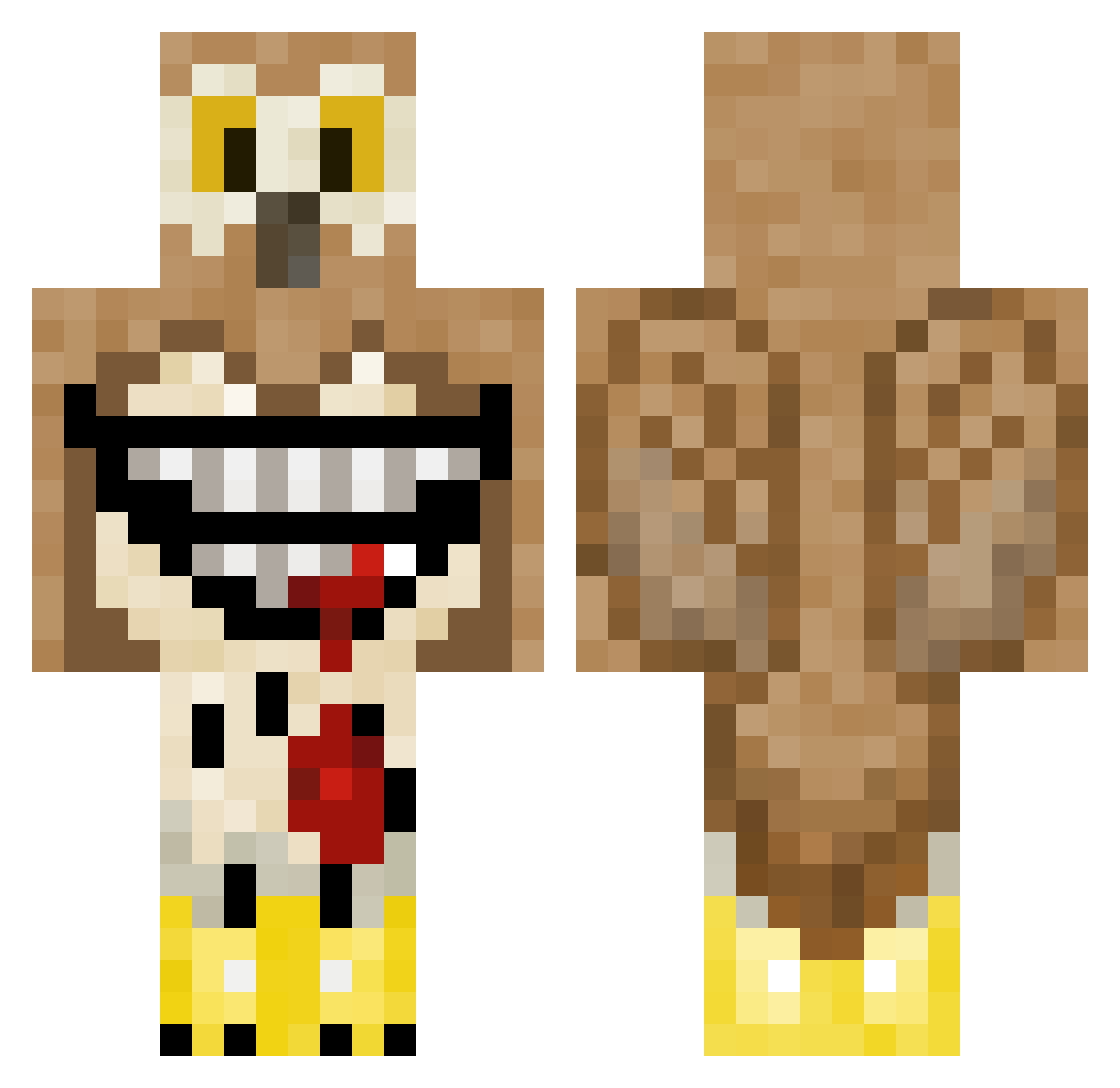 SnowyNotFound_YT Minecraft skin, front and back view