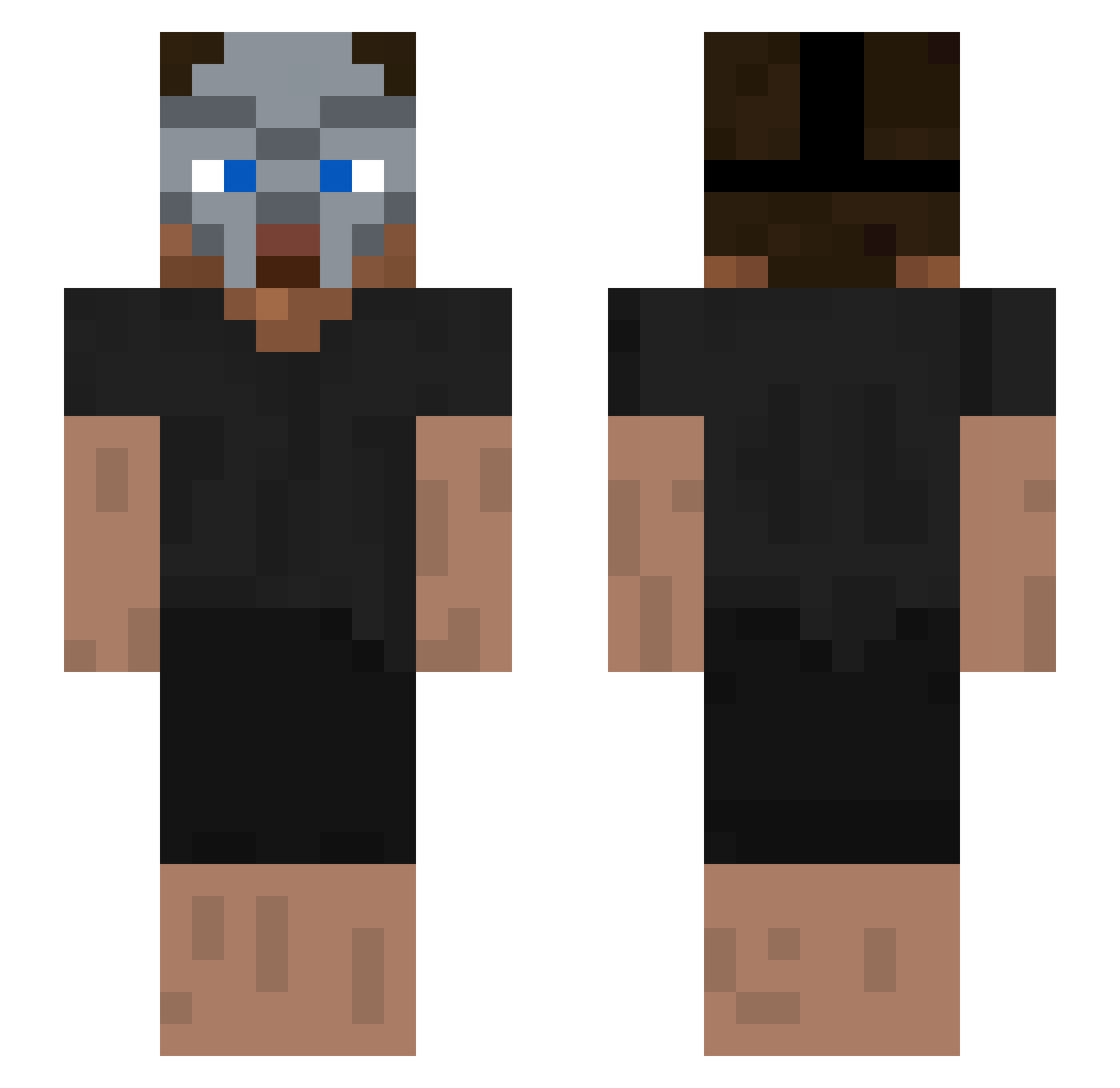 re4tro Minecraft skin, front and back view