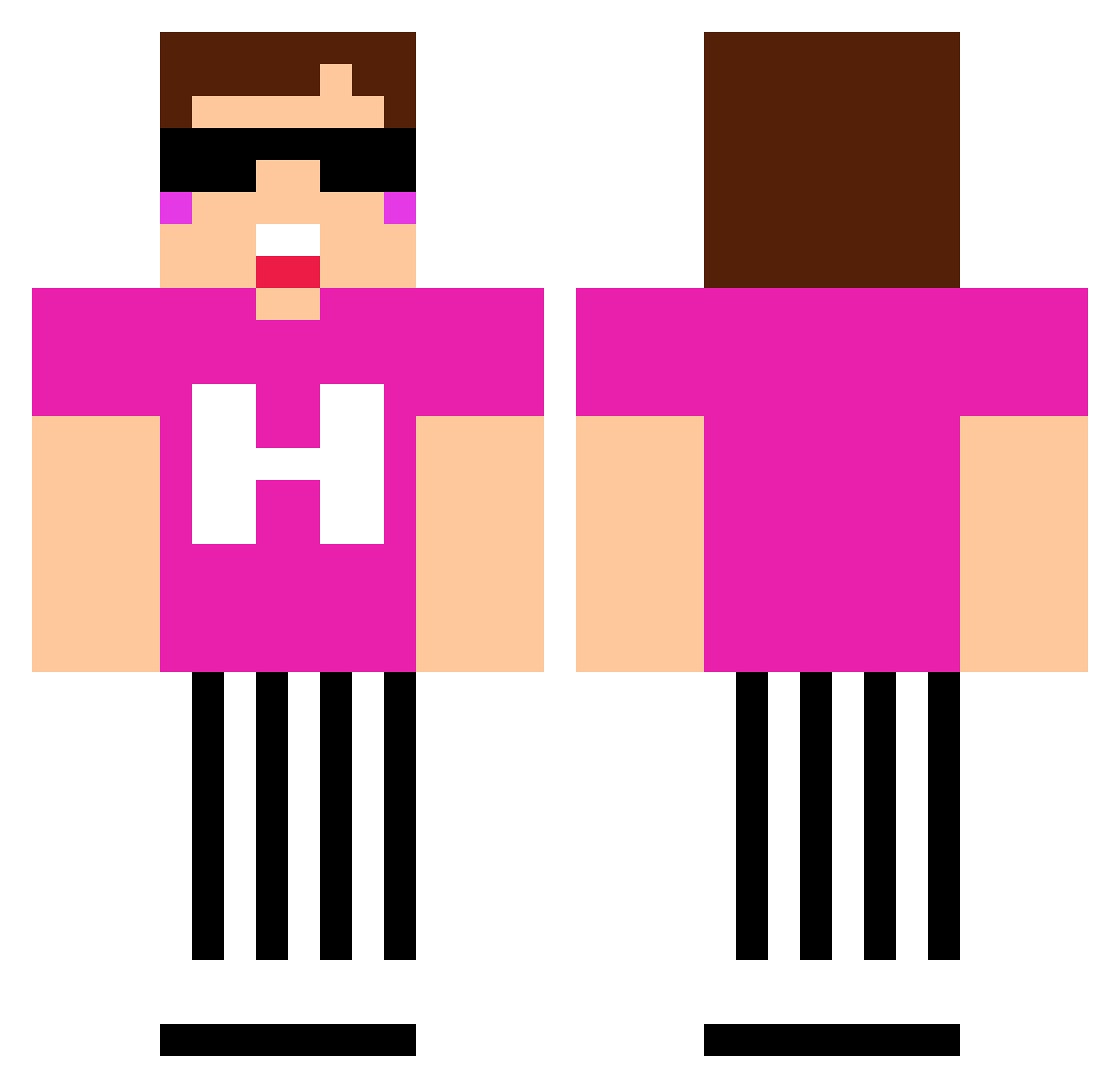 mikalyyyy Minecraft skin, front and back view