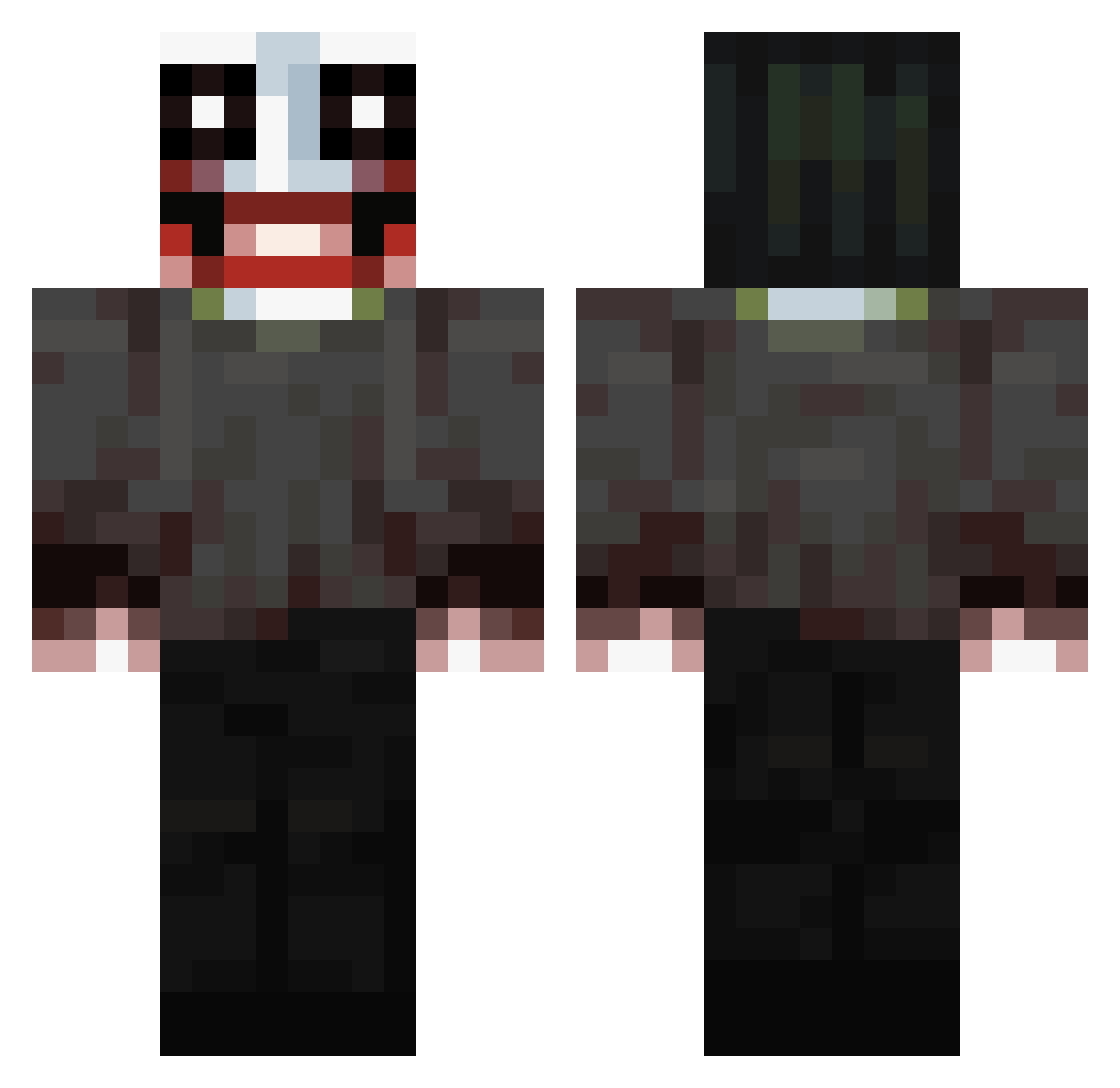 michelozZz Minecraft skin, front and back view