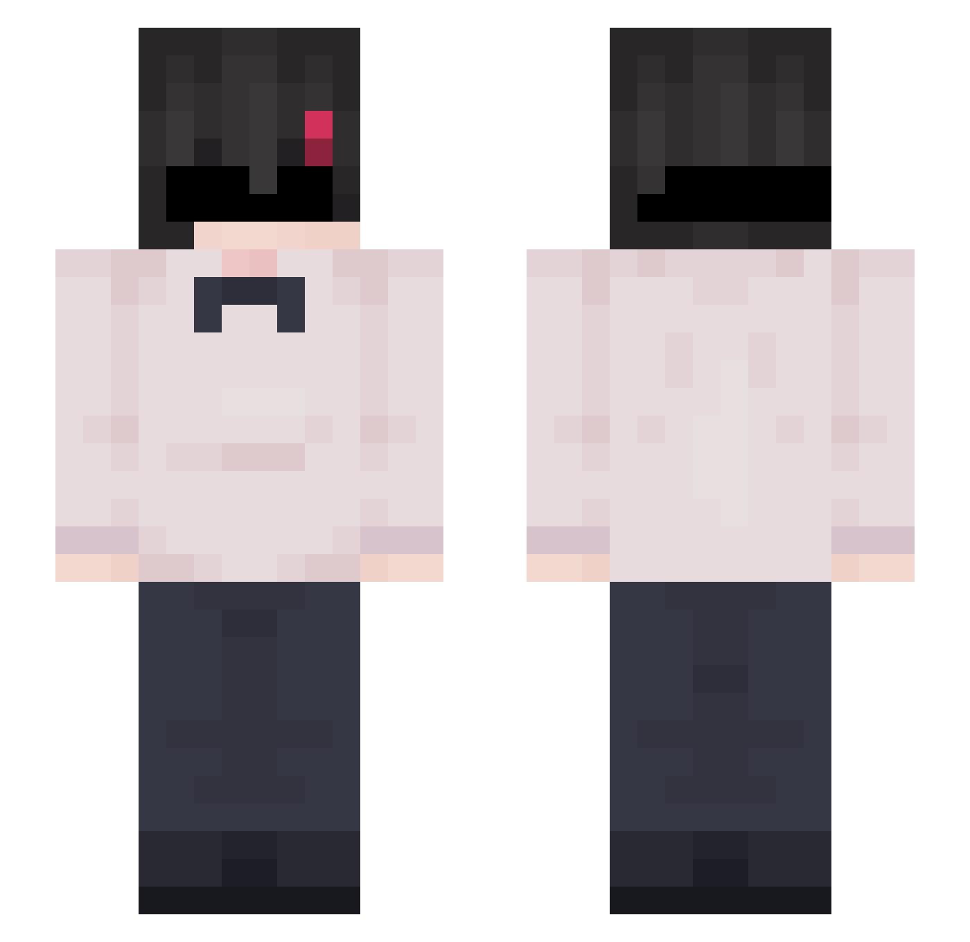 Seb_San Minecraft skin, front and back view