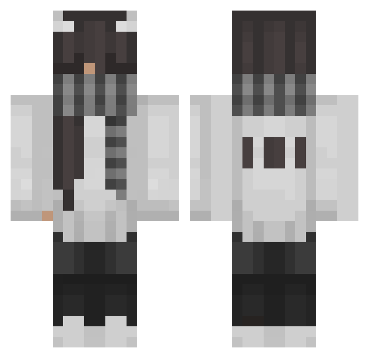 WeSKaR Minecraft skin, front and back view