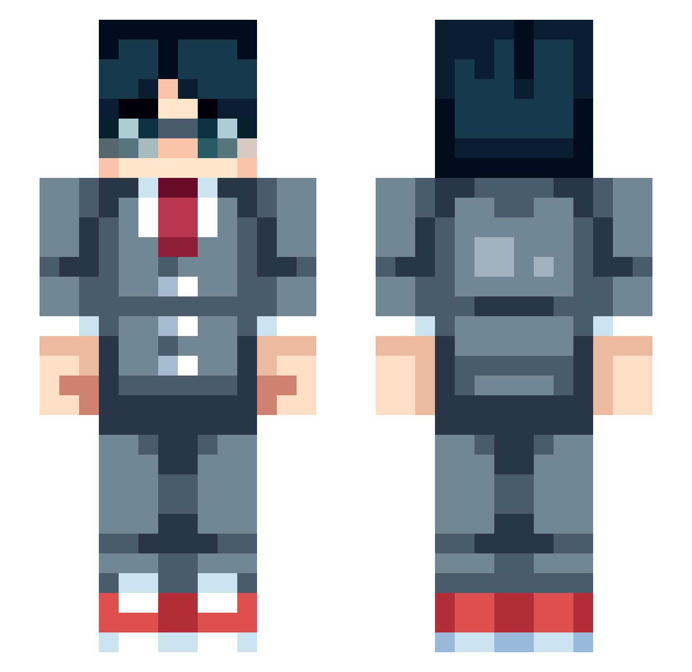 BetterCallSole Minecraft skin, front and back view