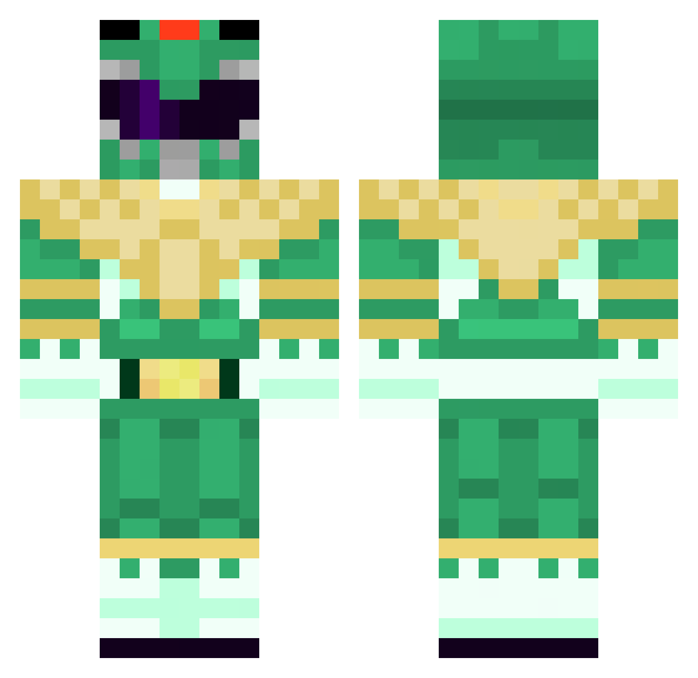 superkamechris Minecraft skin, front and back view