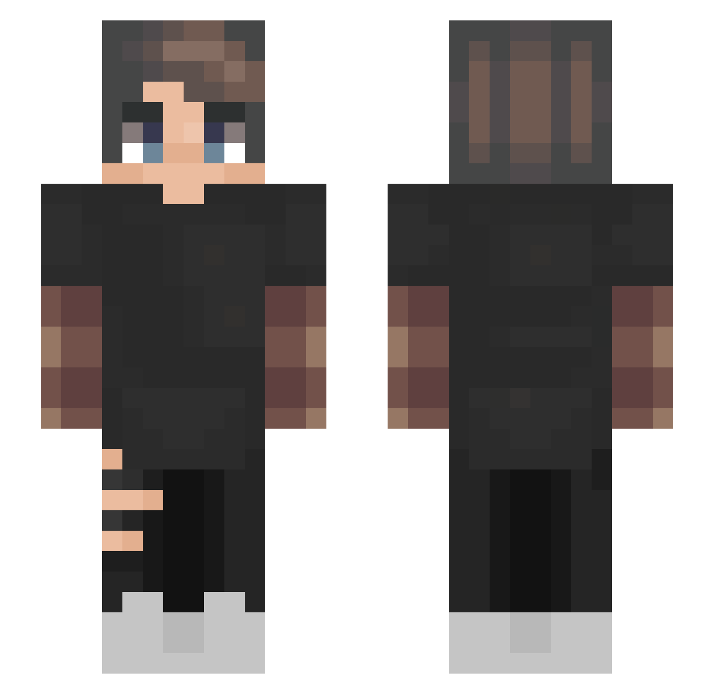 yunker Minecraft skin, front and back view