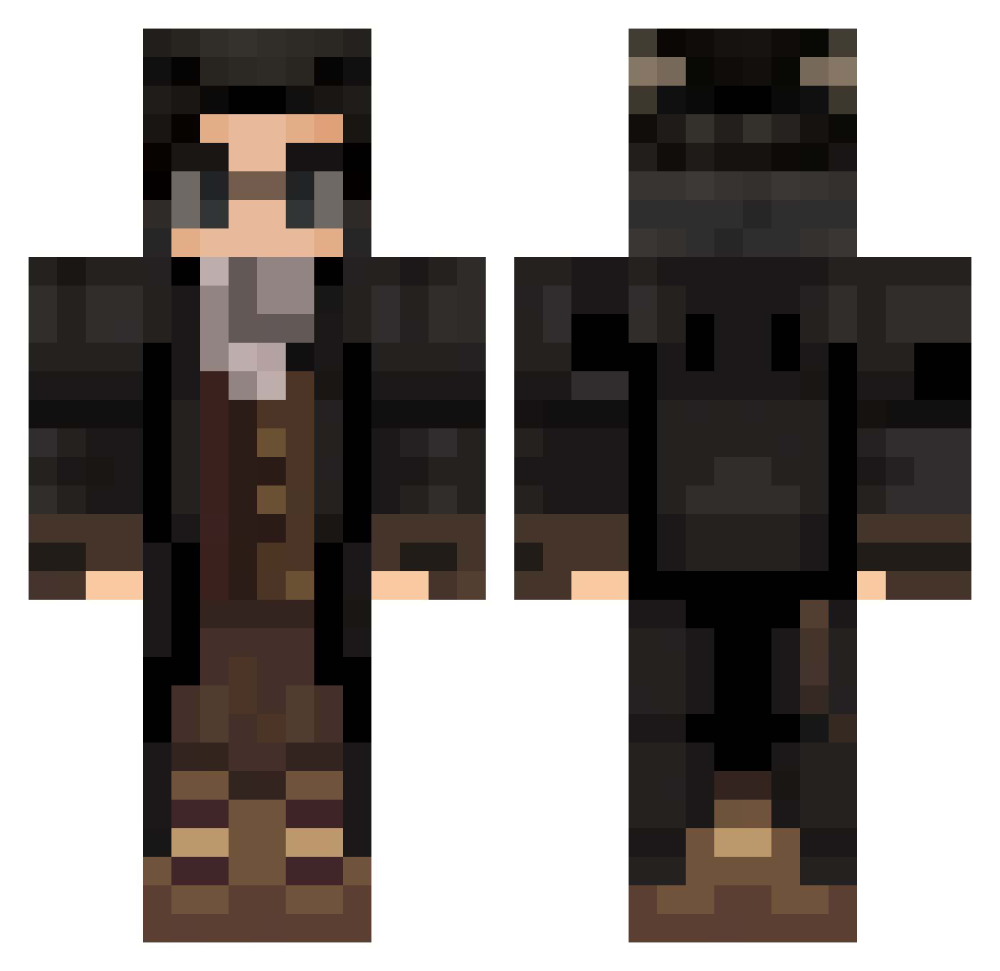 Rufus3770 Minecraft skin, front and back view