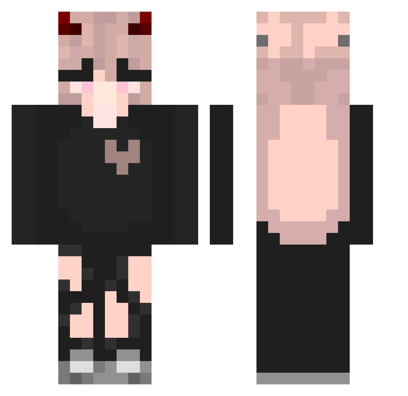 zecakkk Minecraft skin, front and back view