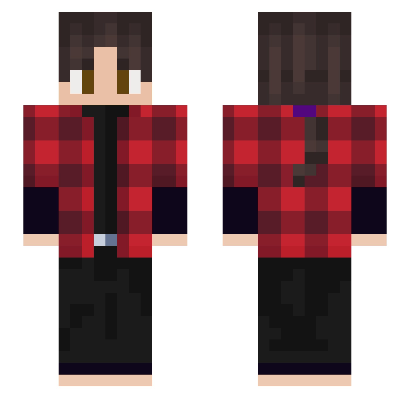 aaiva132 Minecraft skin, front and back view