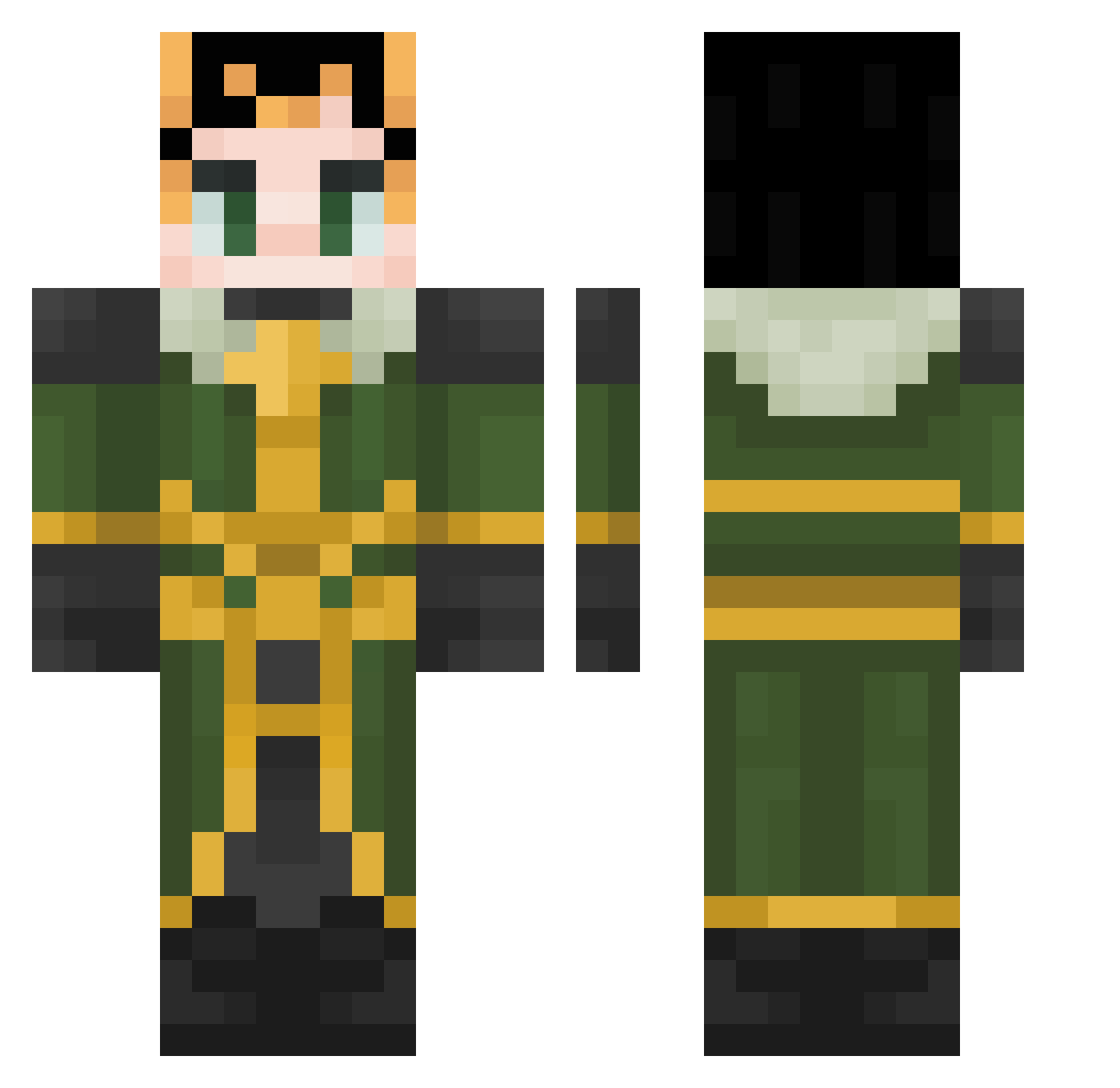 Maarczin Minecraft skin, front and back view