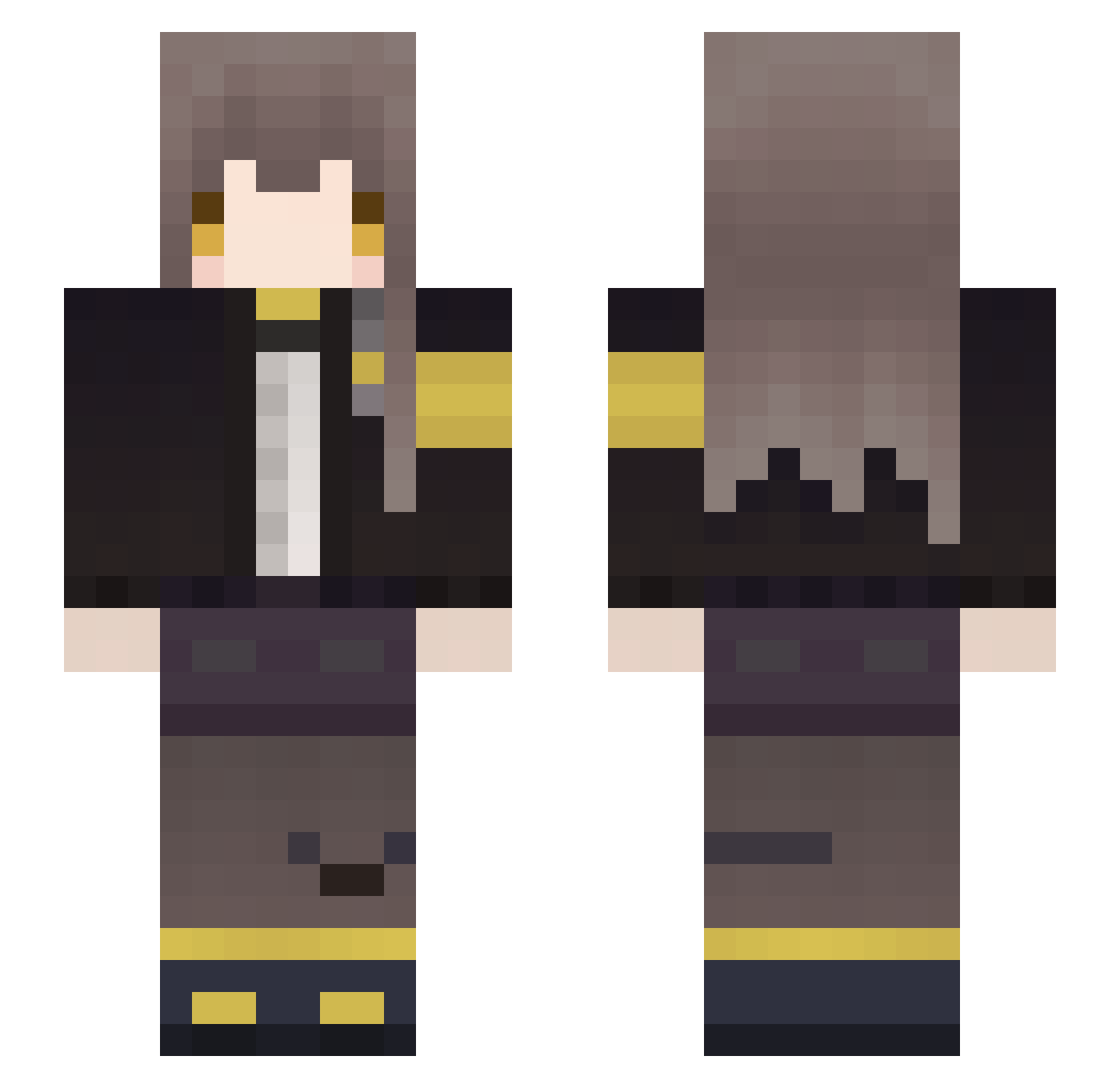 Tonies Minecraft skin, front and back view