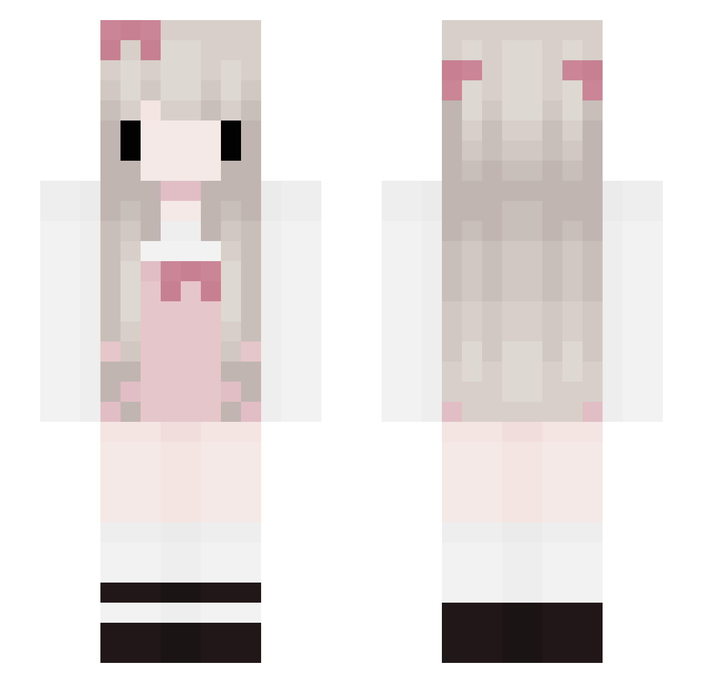 TomokoChan08 Minecraft skin, front and back view