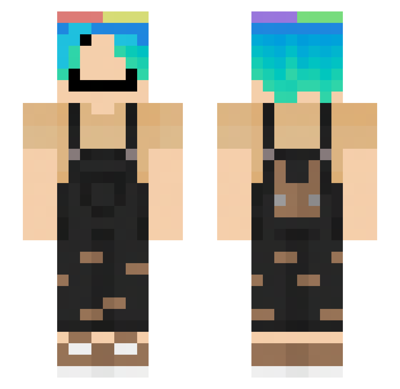 Sifee Minecraft skin, front and back view