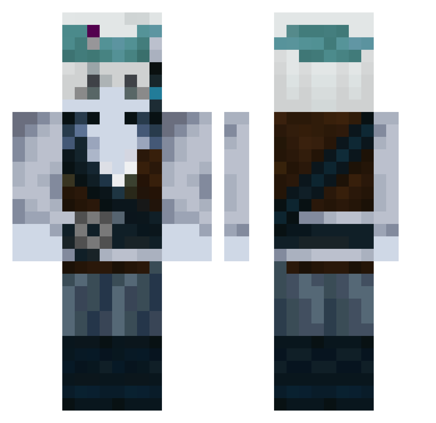 Genjazz Minecraft skin, front and back view