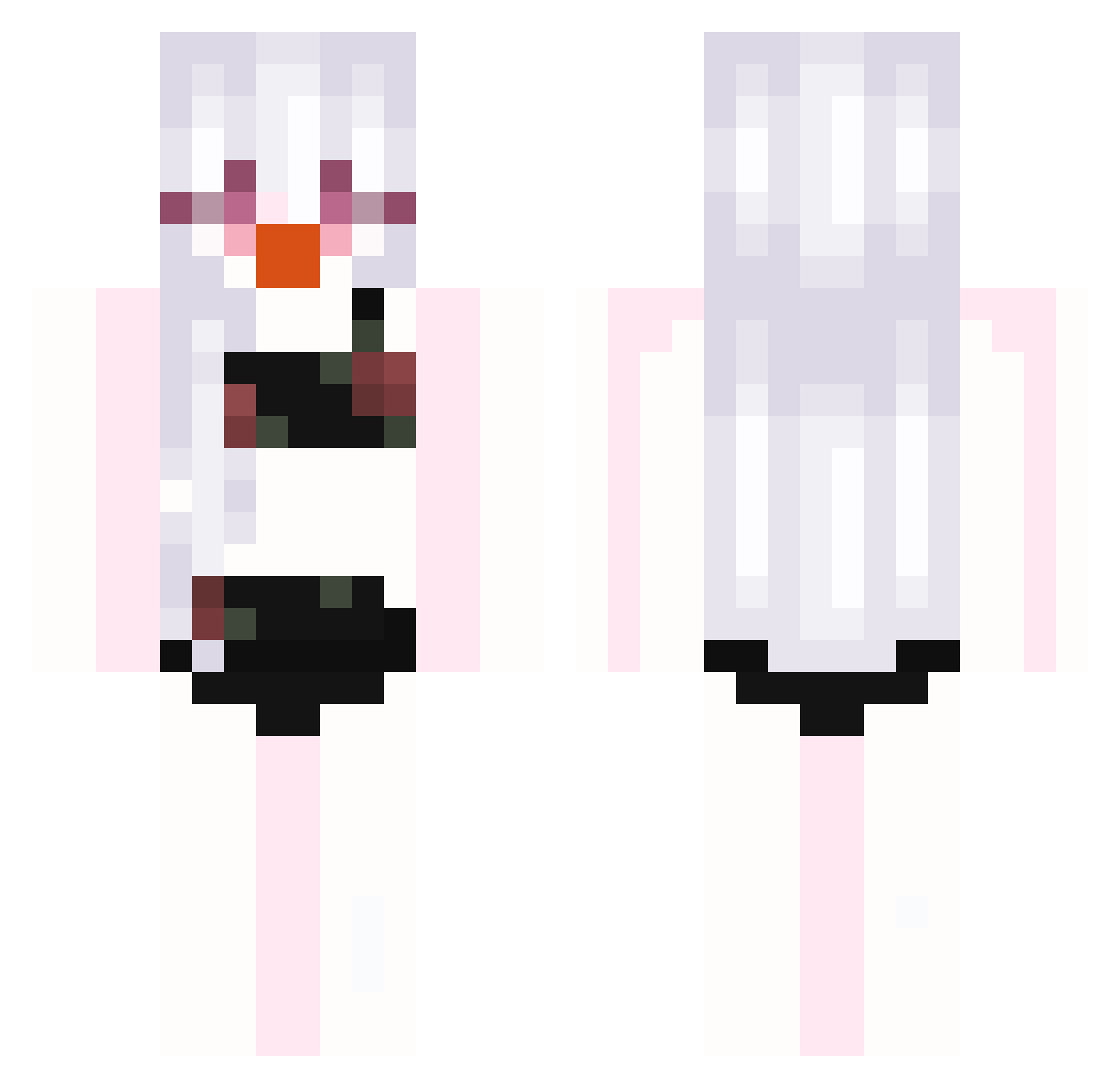 Shakernosa55041 Minecraft skin, front and back view