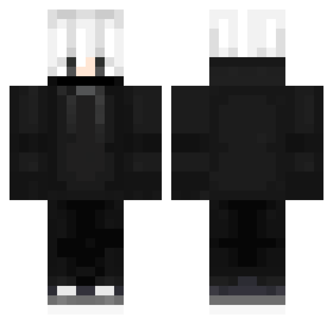 Reknot Minecraft skin, front and back view