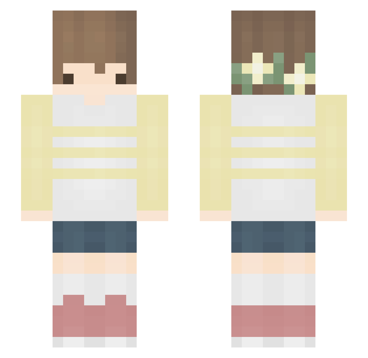 MarkTehRainbow Minecraft skin, front and back view