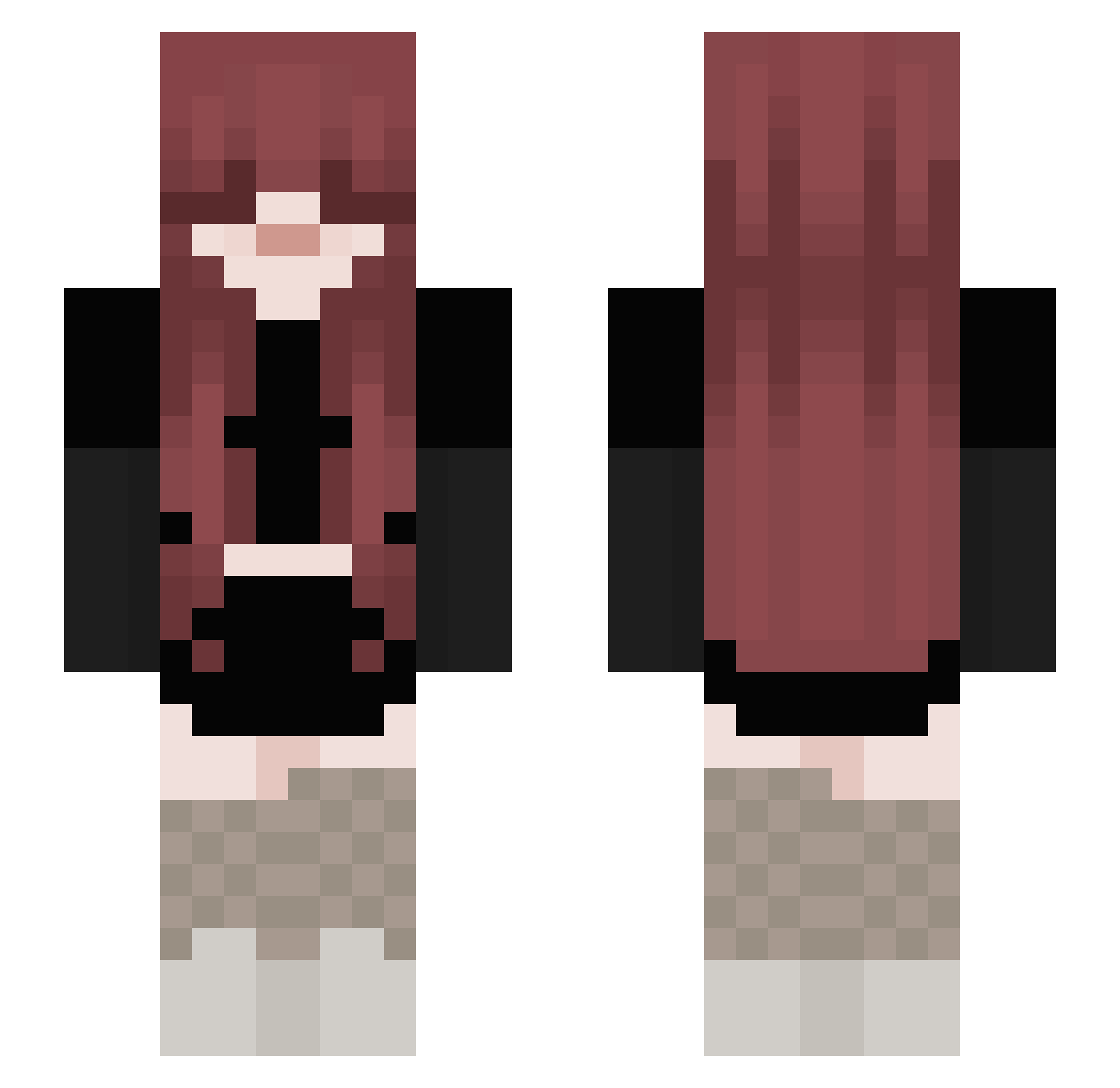_lena3 Minecraft skin, front and back view