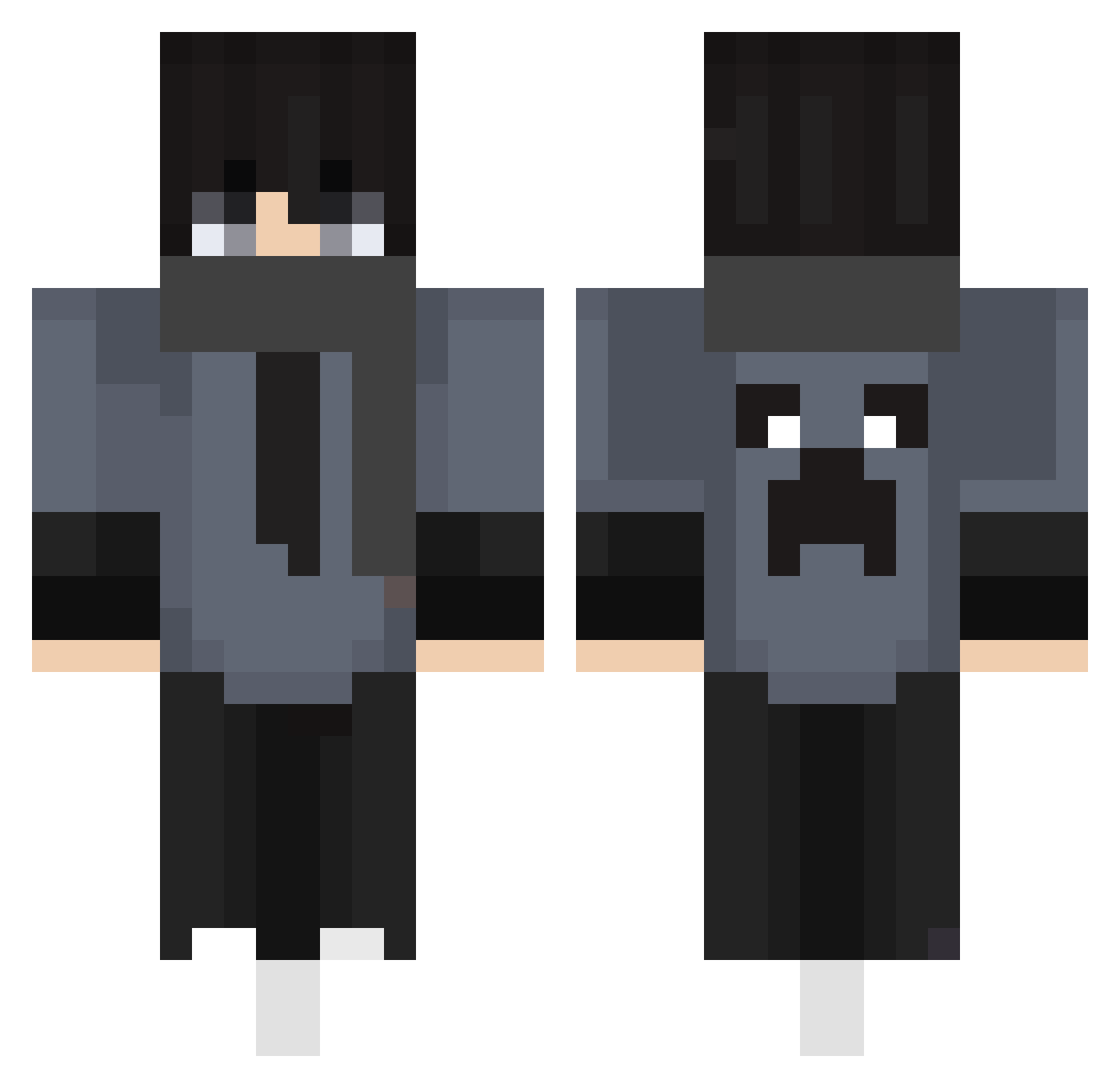 ElysiumBr Minecraft skin, front and back view