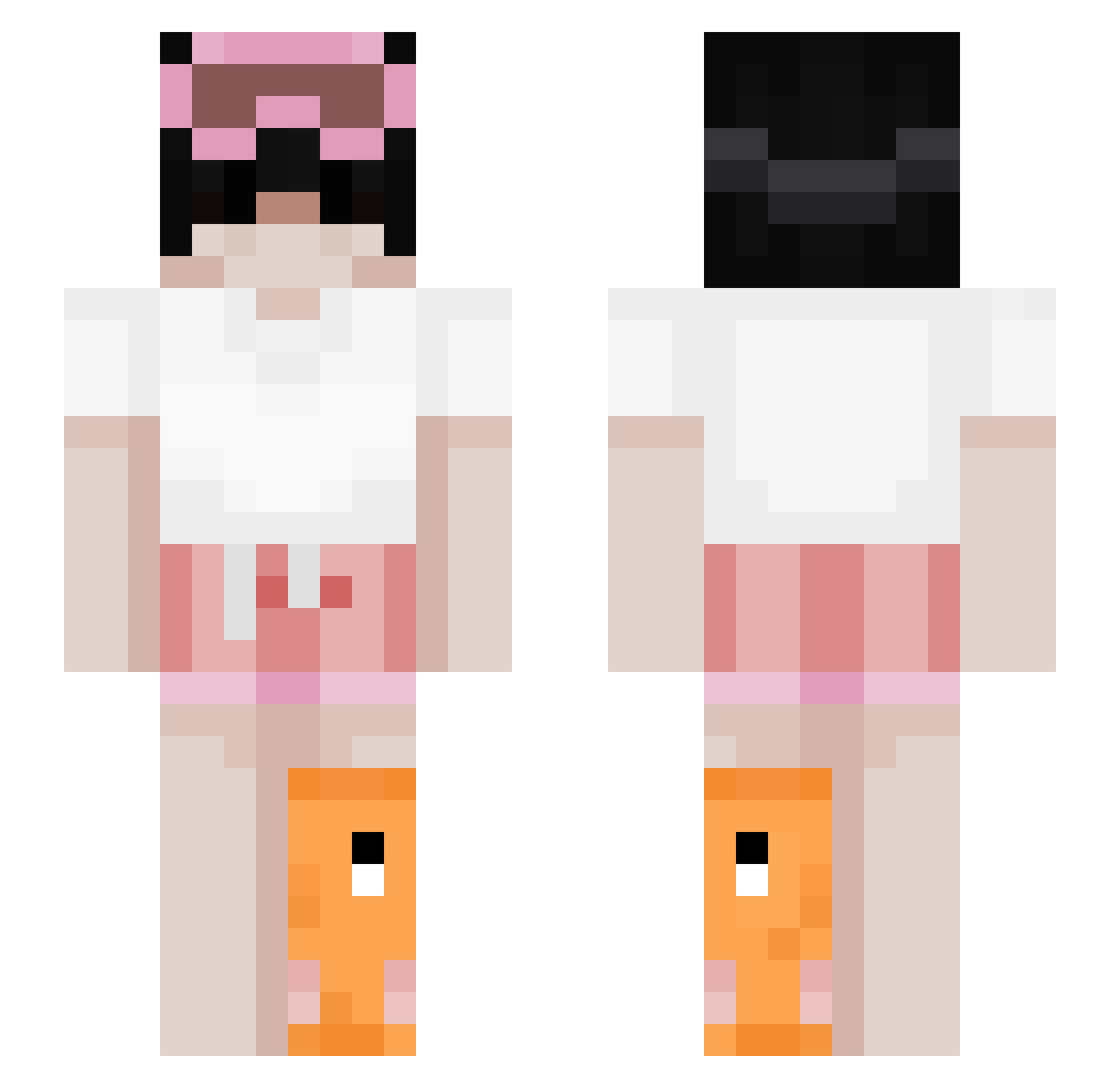 AppleMan420 Minecraft skin, front and back view