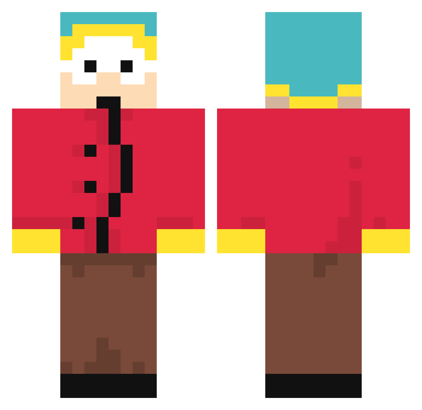 Ech0_es Minecraft skin, front and back view