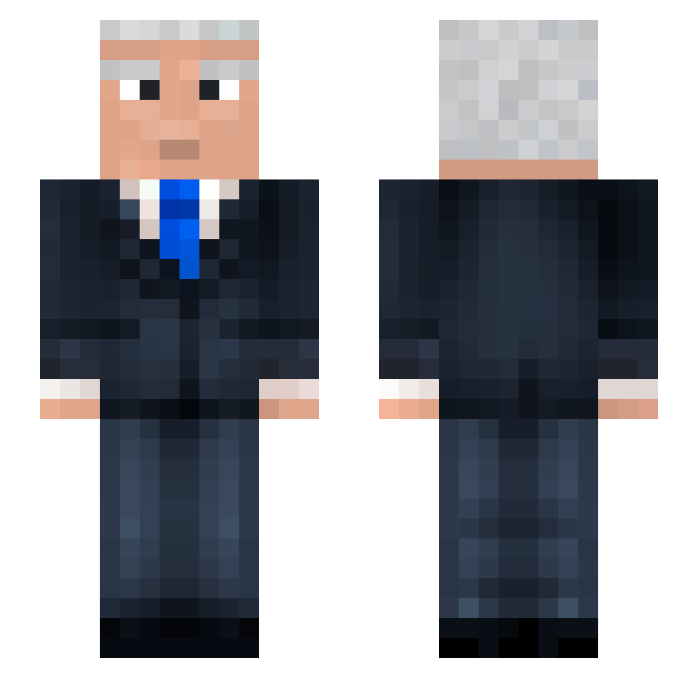 daniraba Minecraft skin, front and back view
