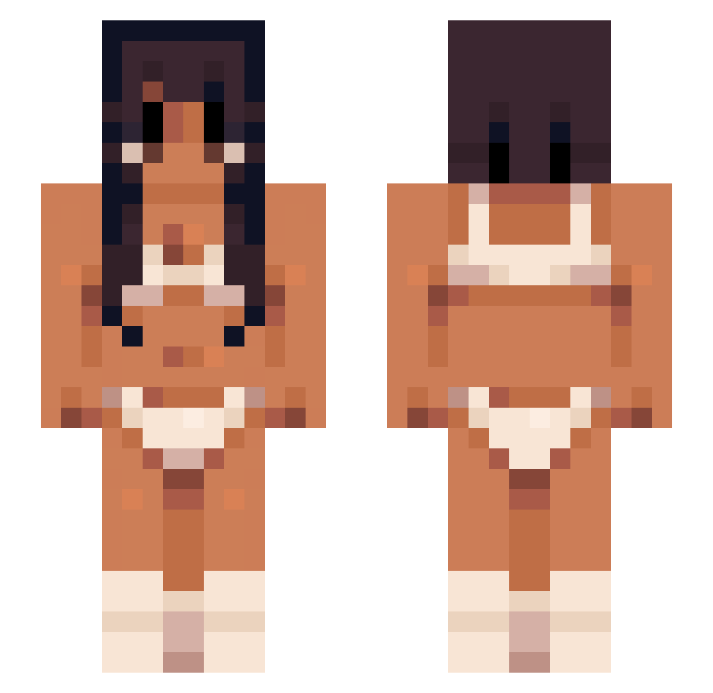 awsooocutecute Minecraft skin, front and back view