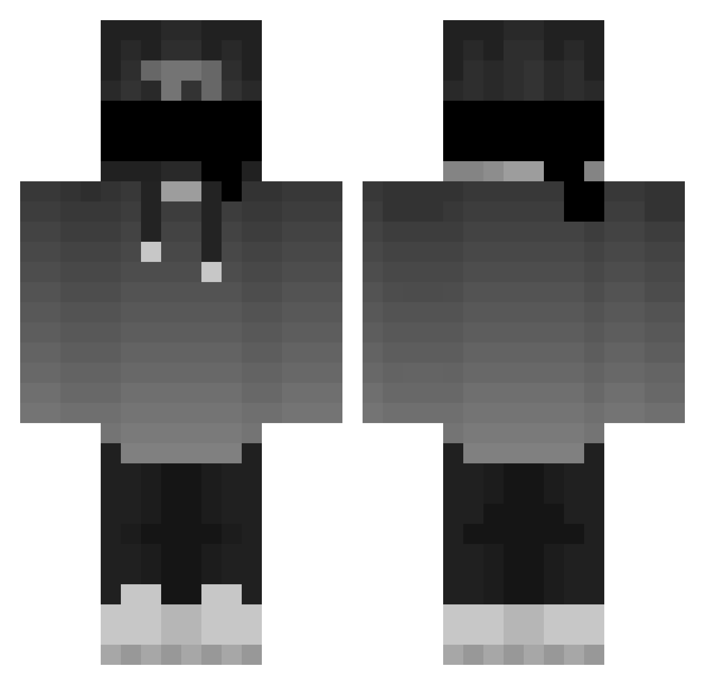 Awhxy Minecraft skin, front and back view