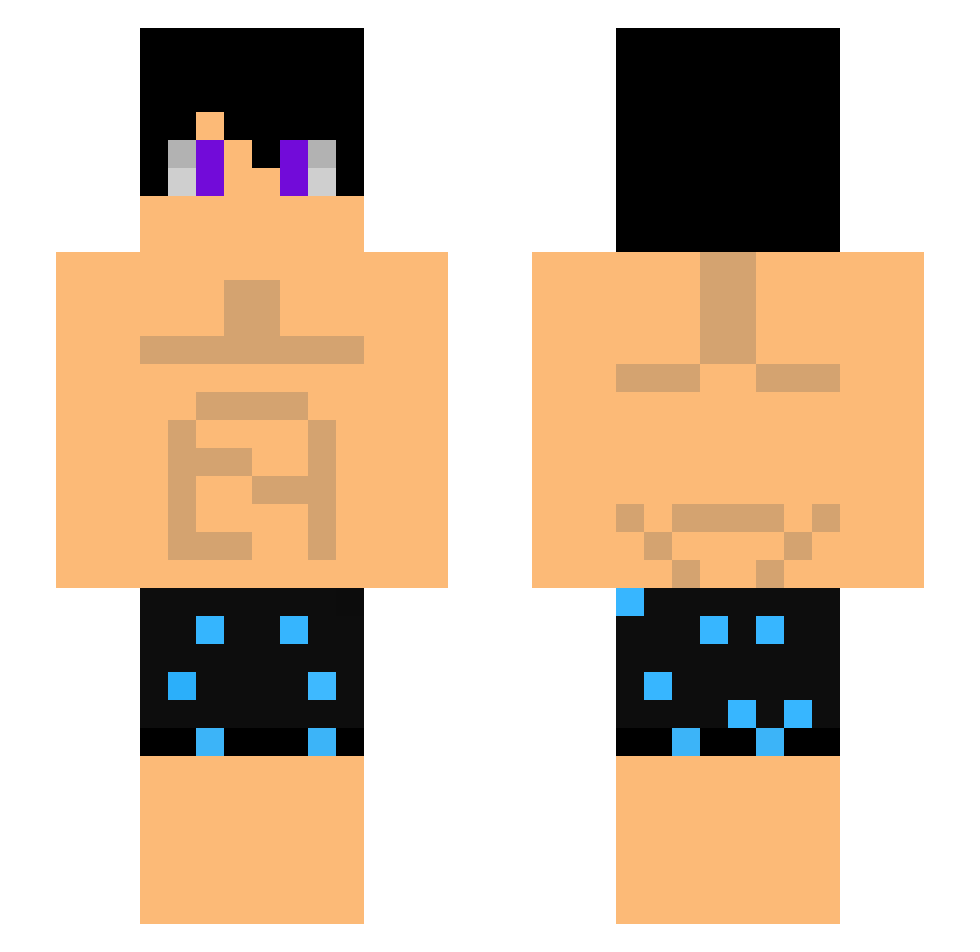 Biieell_ Minecraft skin, front and back view