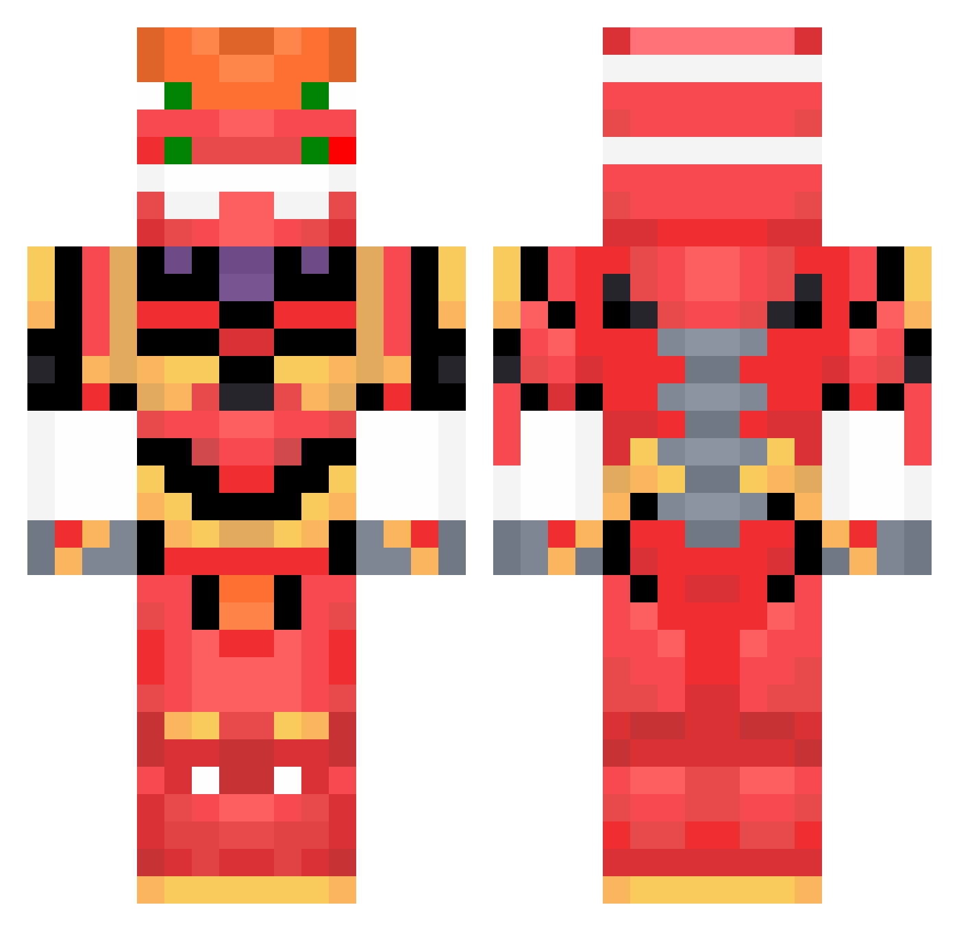 rameltisqui Minecraft skin, front and back view