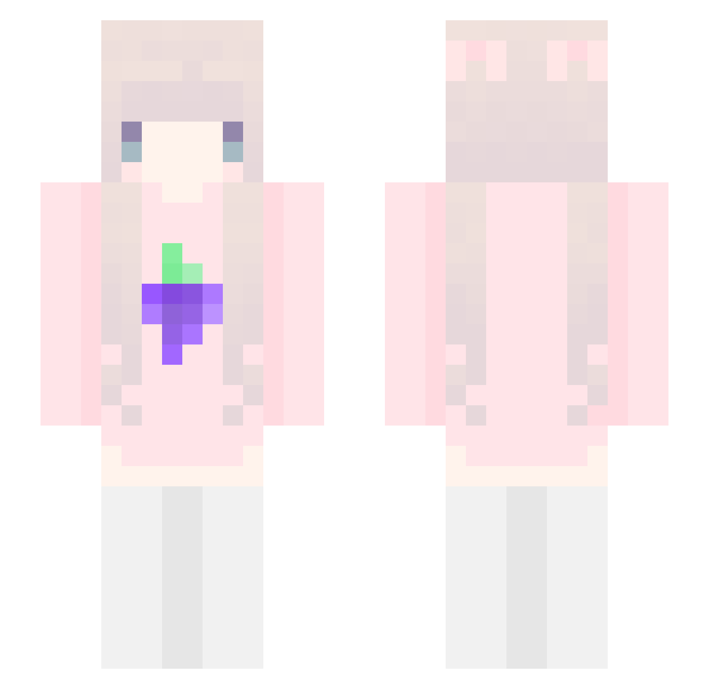 Demon_Milk Minecraft skin, front and back view