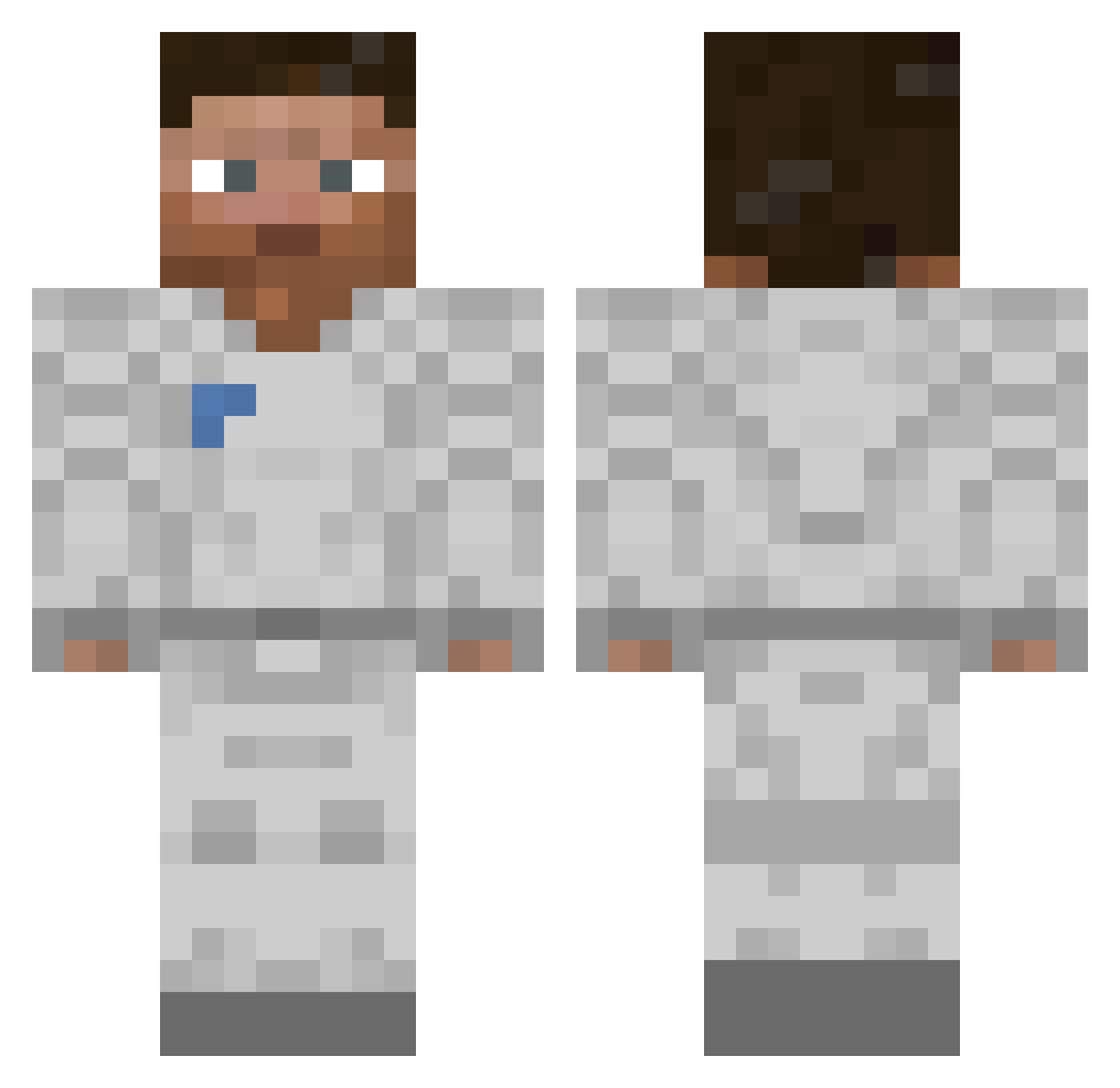 zellse Minecraft skin, front and back view