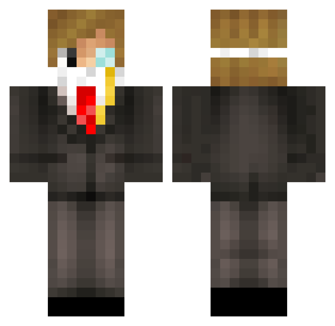 Mintox123 Minecraft skin, front and back view