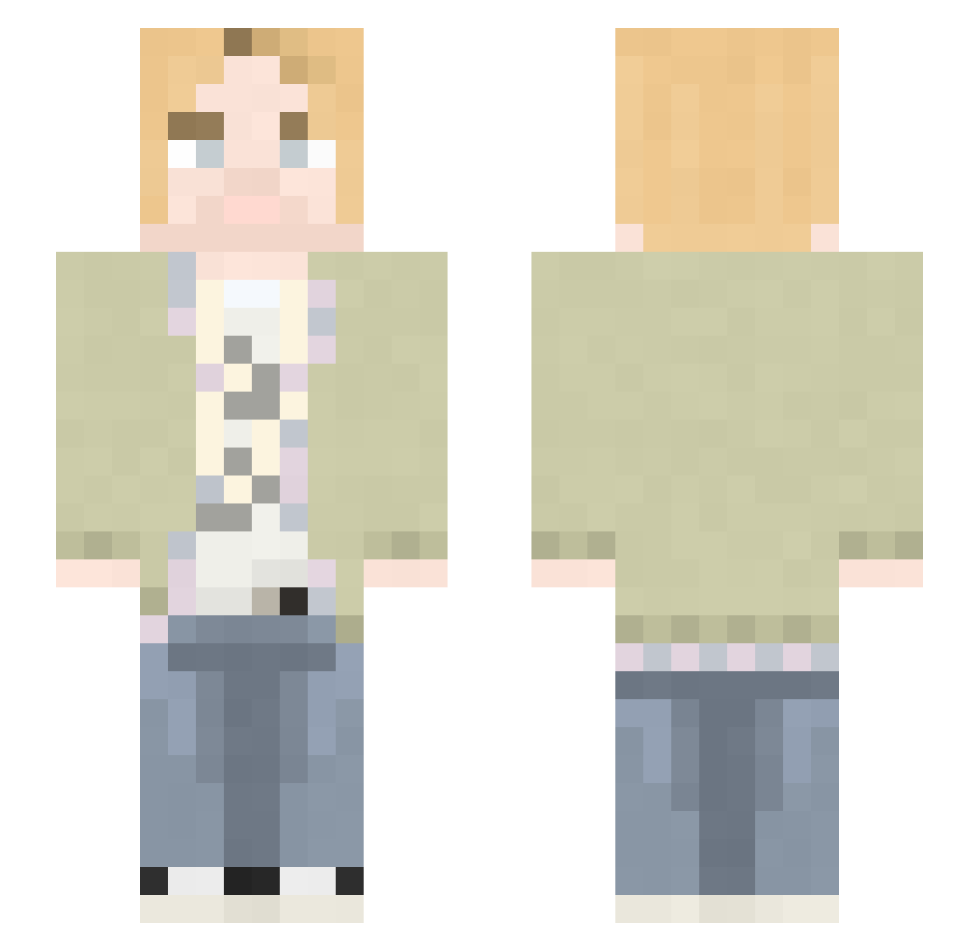logamwww Minecraft skin, front and back view