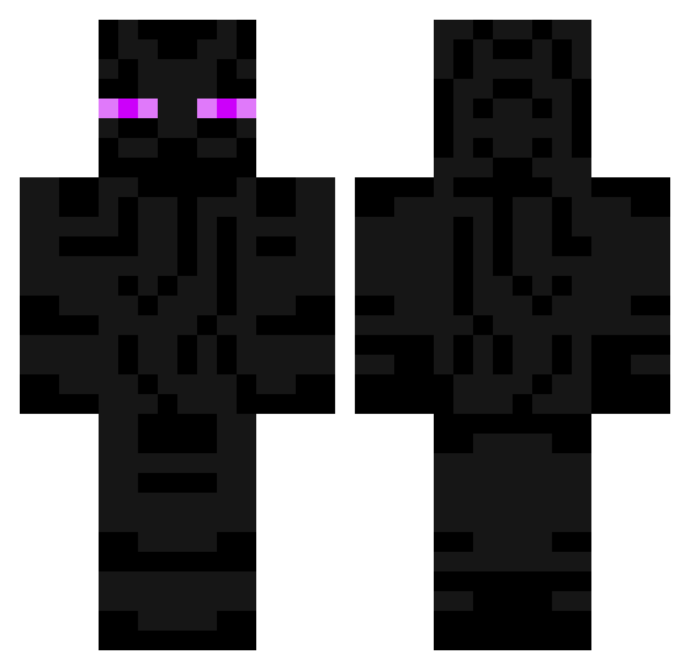 Josefa_dv7 Minecraft skin, front and back view