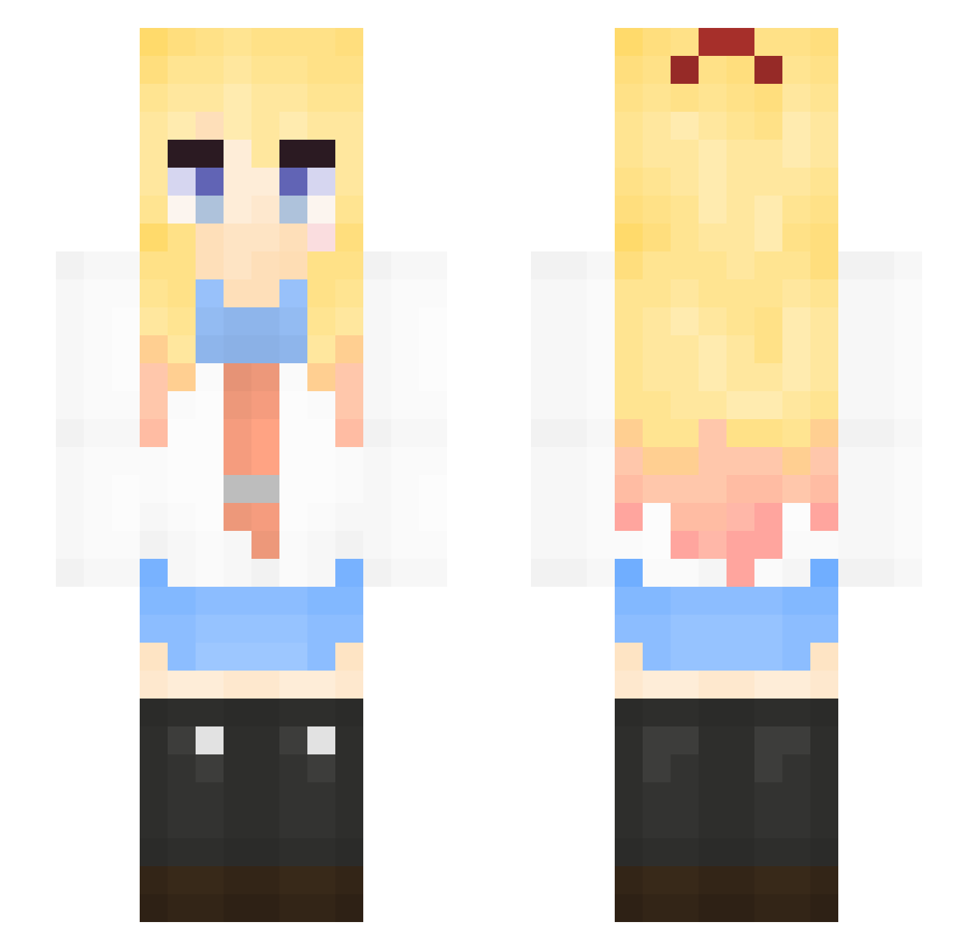 ProCuties_ilww Minecraft skin, front and back view