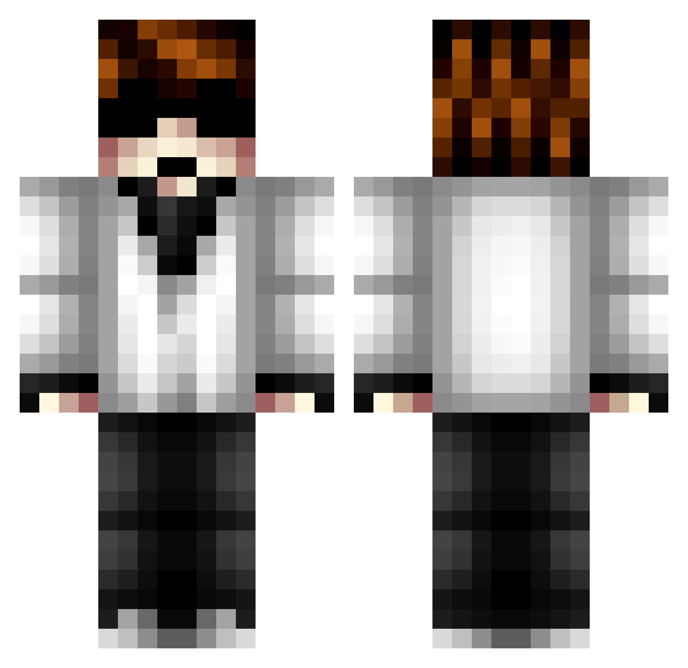 Seed_West Minecraft skin, front and back view