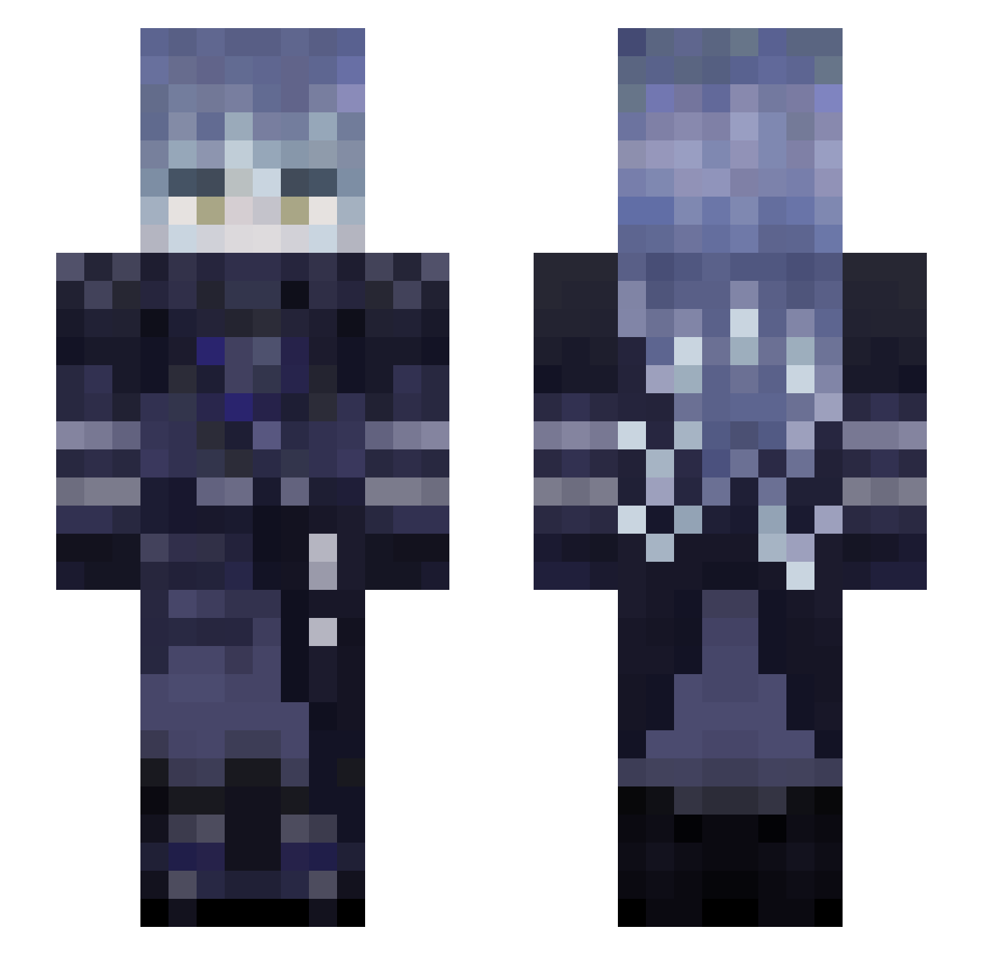 Finner_y Minecraft skin, front and back view